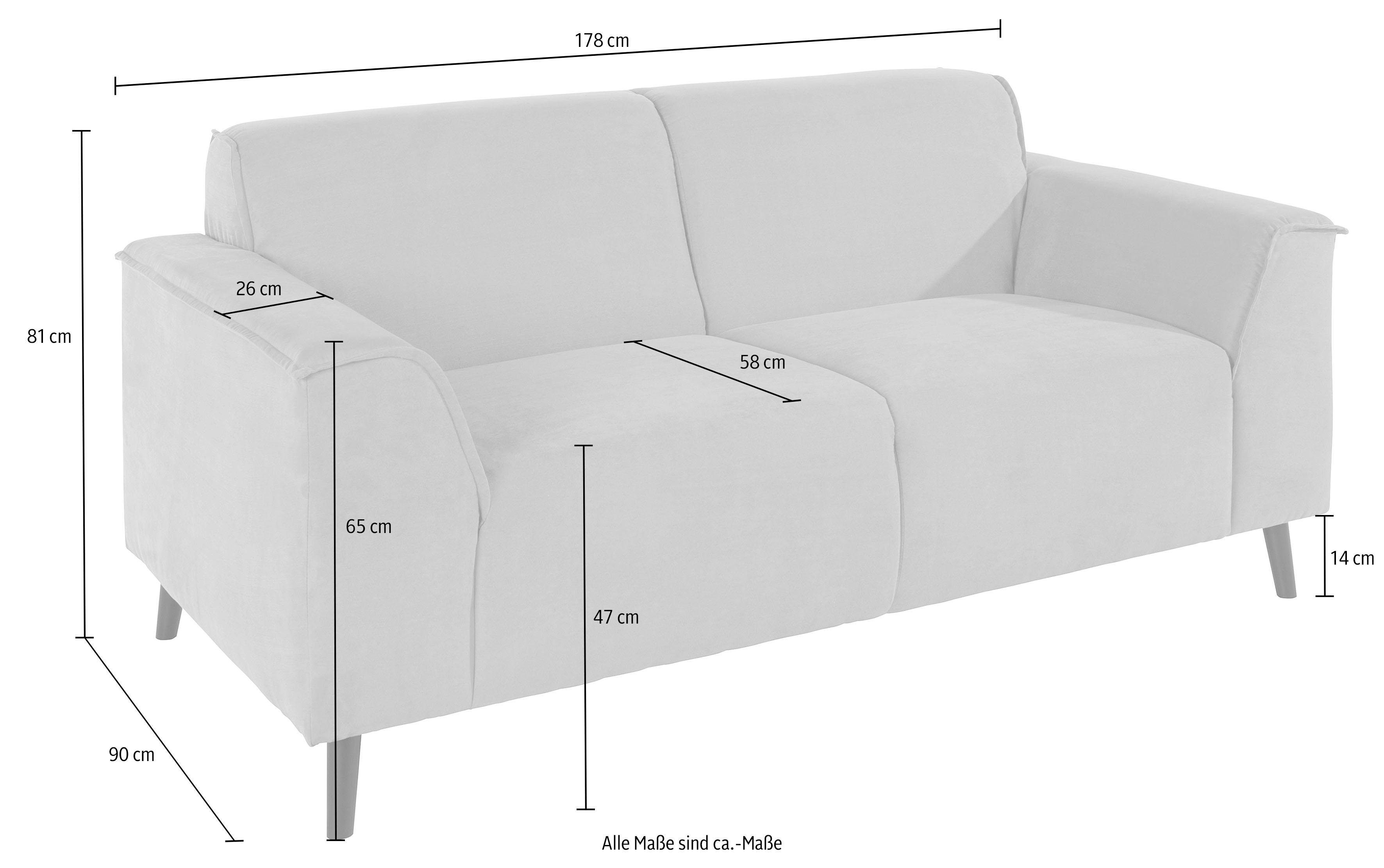 DOMO collection 2-Sitzer »Amora«, inklusive komfortablem Federkern-kaufen