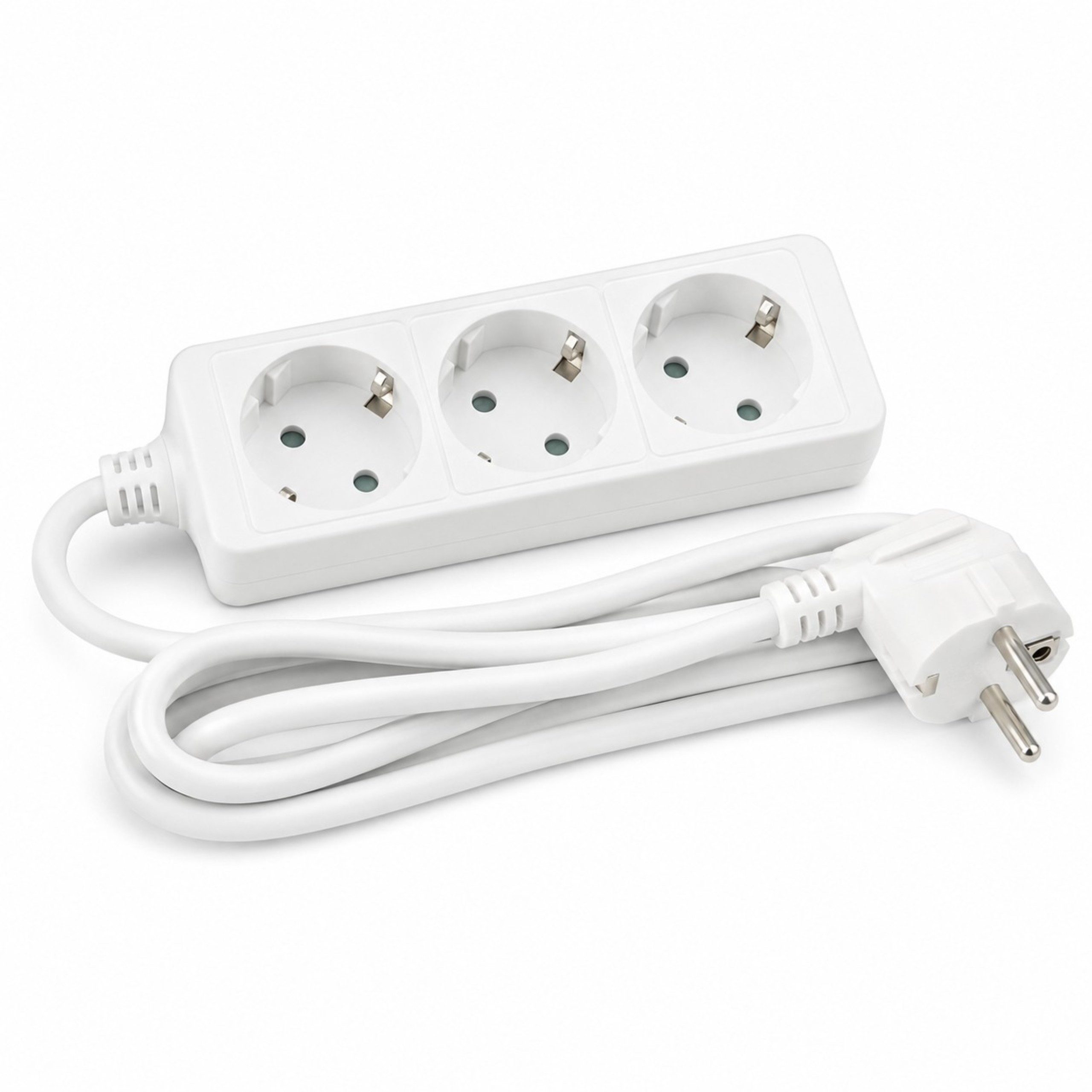 Arcas Arcas 3-fach Schuko Steckdosenleiste 1,5m Kabel, 3500W, weiß Steckdosenleiste