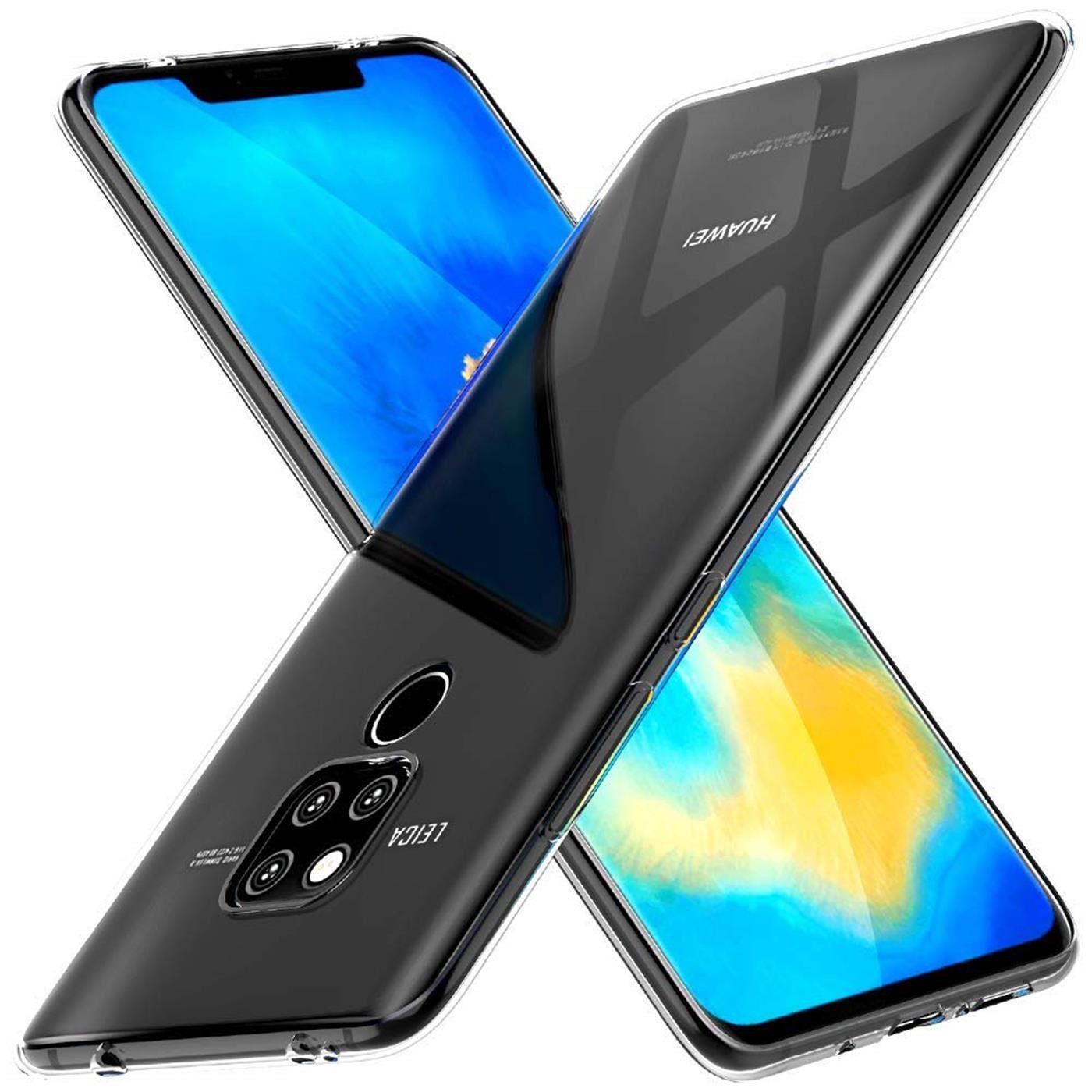 CoolGadget Handyhülle Transparent Ultra Slim Case für Huawei Mate 20 6,5 Zoll, Silikon Hülle Dünne Schutzhülle für Mate 20 Hülle