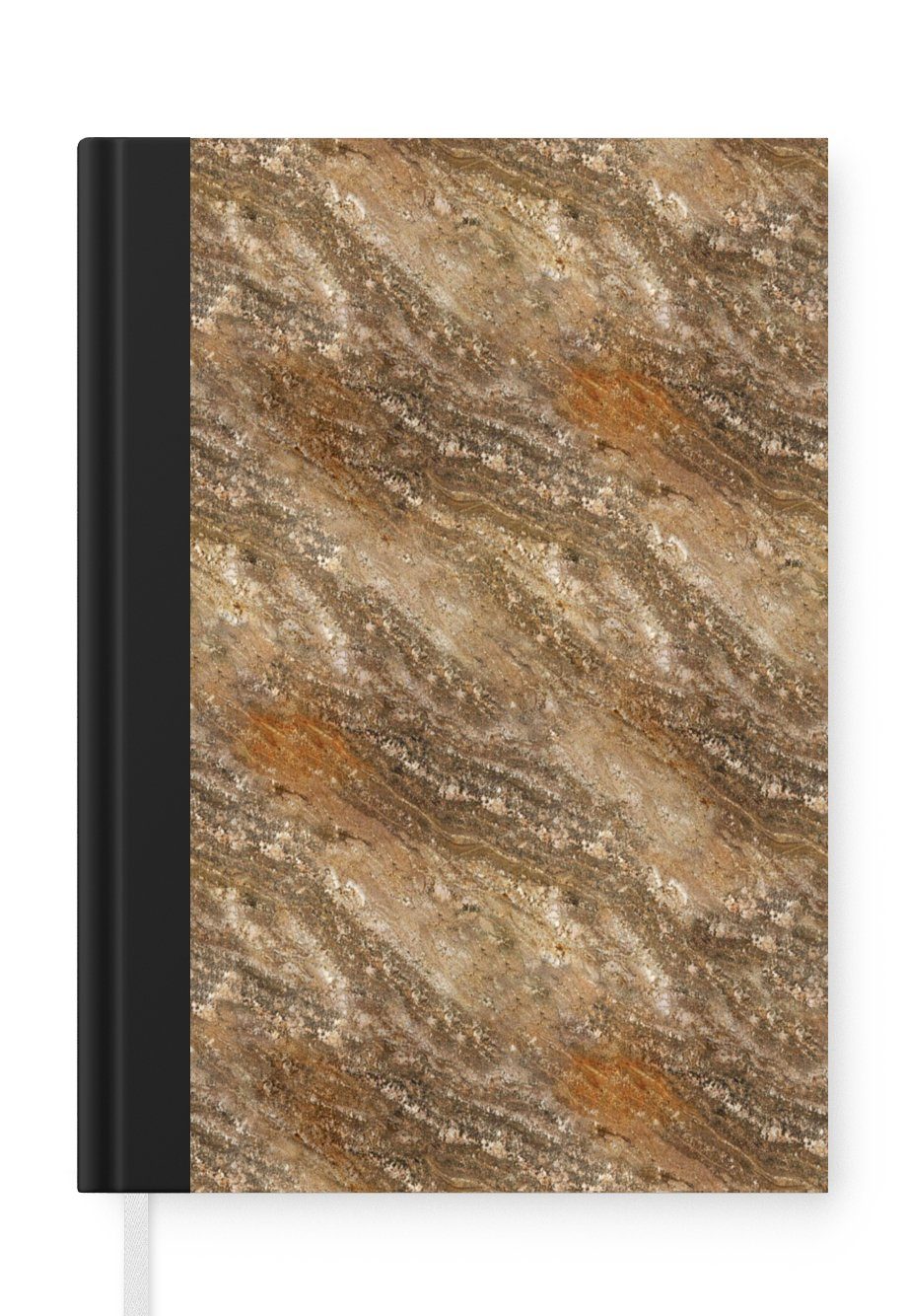 MuchoWow Notizbuch Stein - Granit - Design, Journal, Merkzettel, Tagebuch, Notizheft, A5, 98 Seiten, Haushaltsbuch