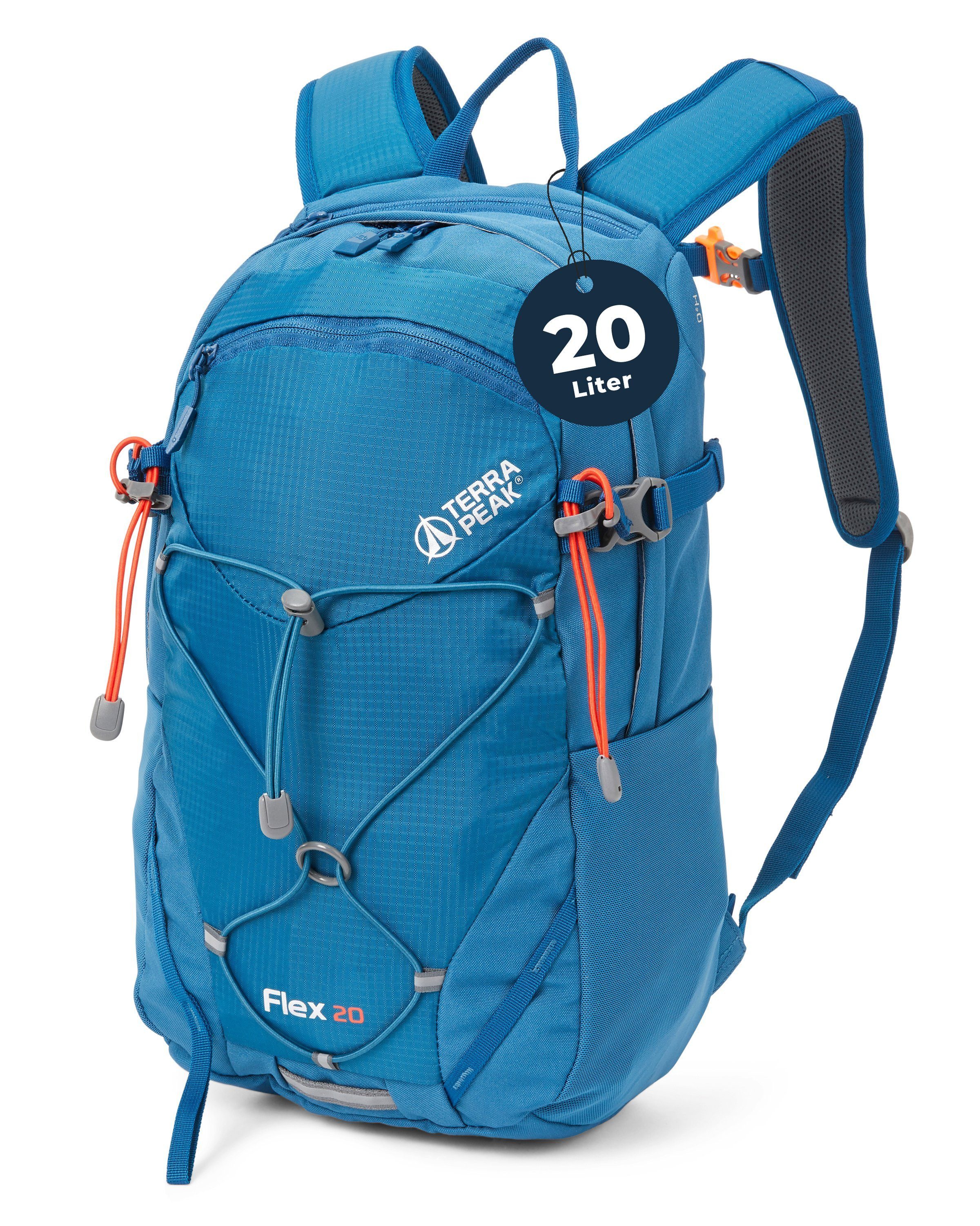 Terra Peak Wanderrucksack Flex 20, 20L klein mit YKK Reißverschluss Trekkingrucksack mit Hüftgurt