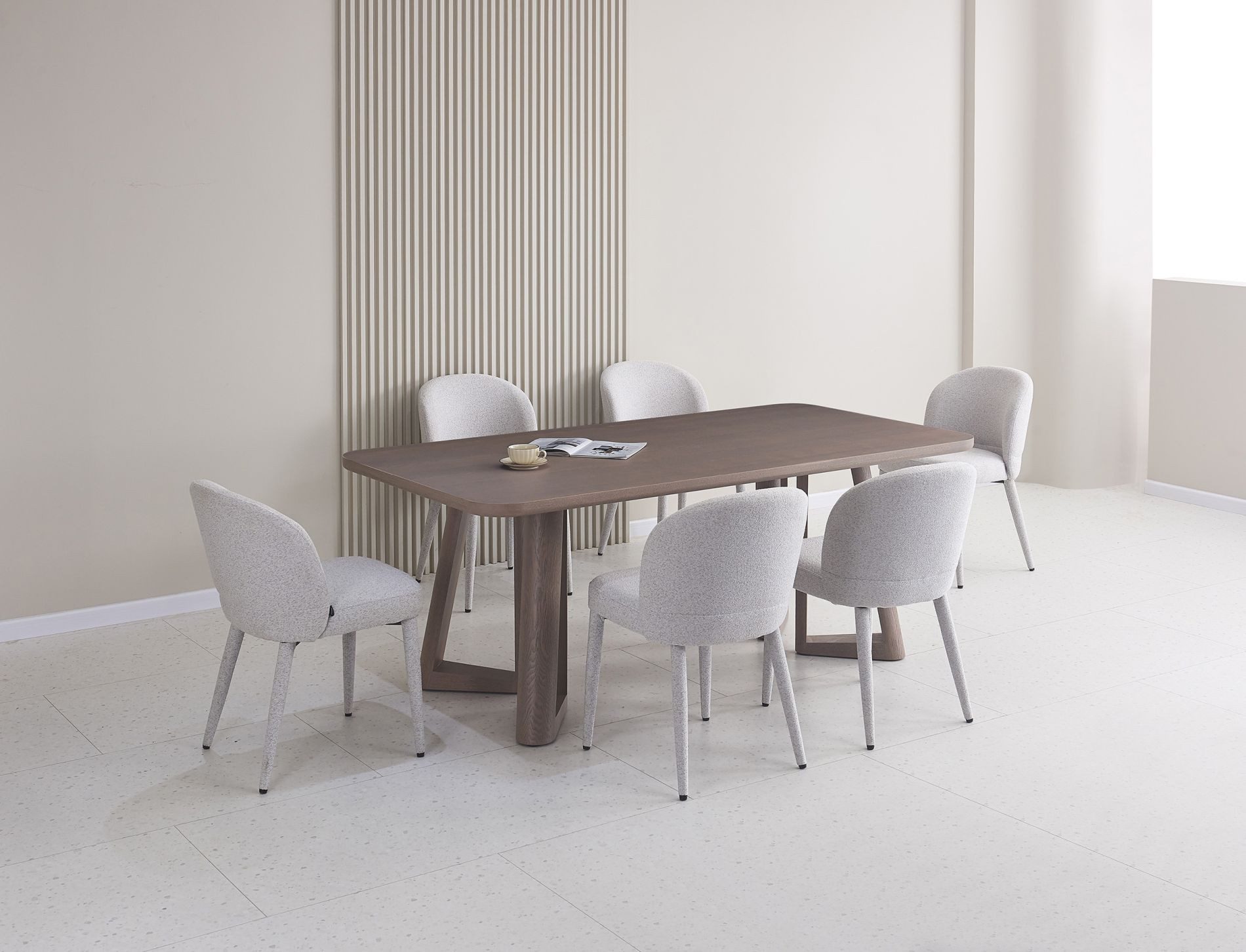 Selsey Esstisch Alisser, Design-Esstisch 200 x 100 cm, Nussbaum-Furnier