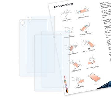 Bruni Schutzfolie Glasklare Displayschutzfolie für Sony Xperia Z1, (2er Set), praktisch unsichtbar