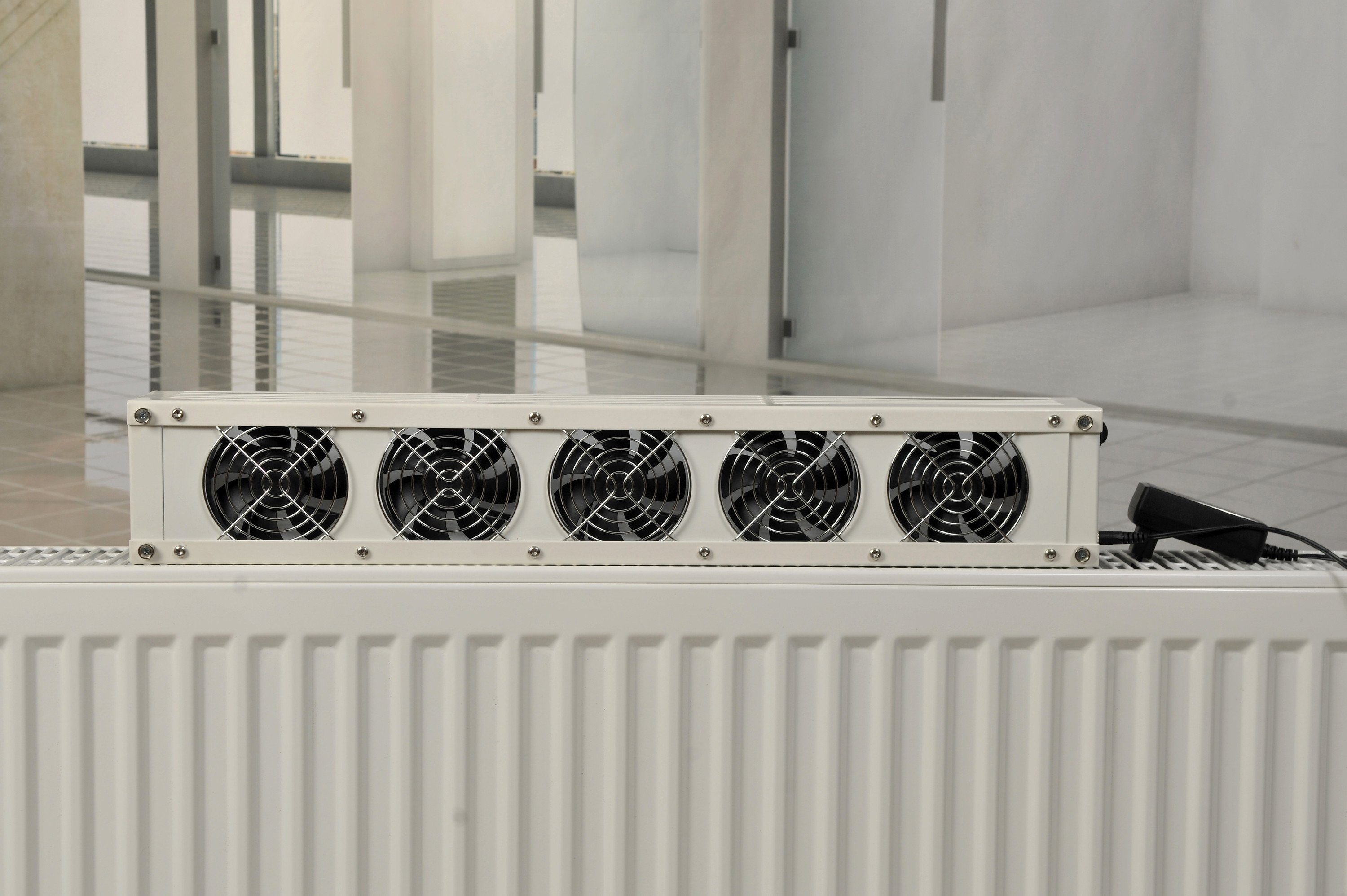Dusbad Heizlüfter Lumair 50 Heizluftverstärker / Ventilator weiss, Made in Germany, im Sommer als Ventilator nutzbar – Bild 5 von 5