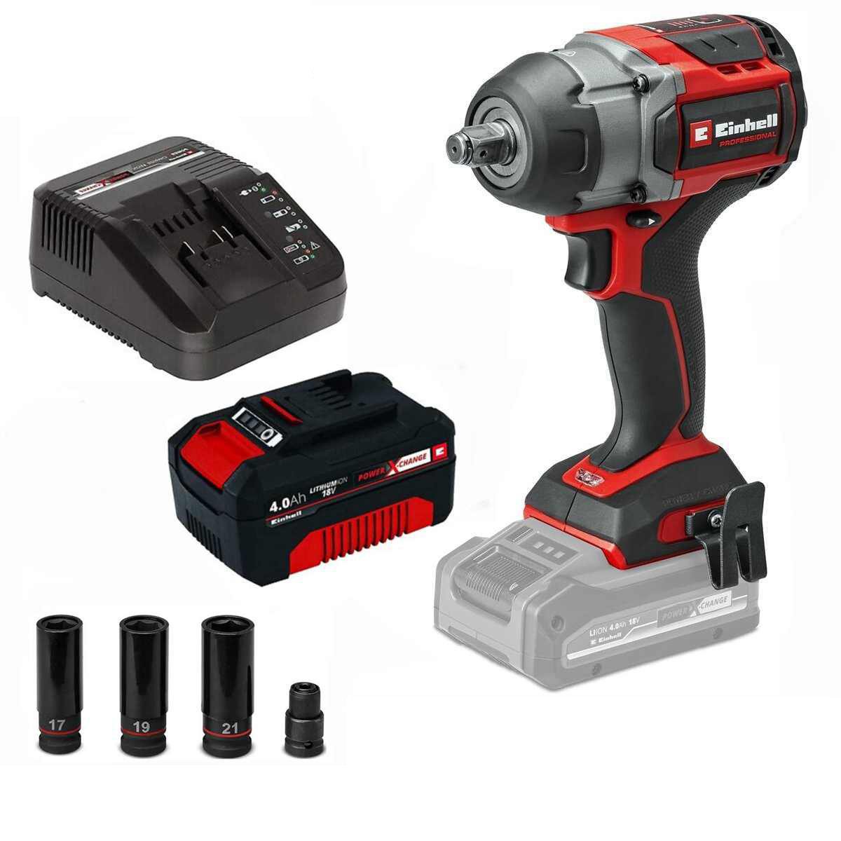 Einhell Akku-Schlagschrauber Akku-Schlagschrauber TP-CW 18/750-C Li BL 750 Nm Akku 4.0 Ah Ladegerät
