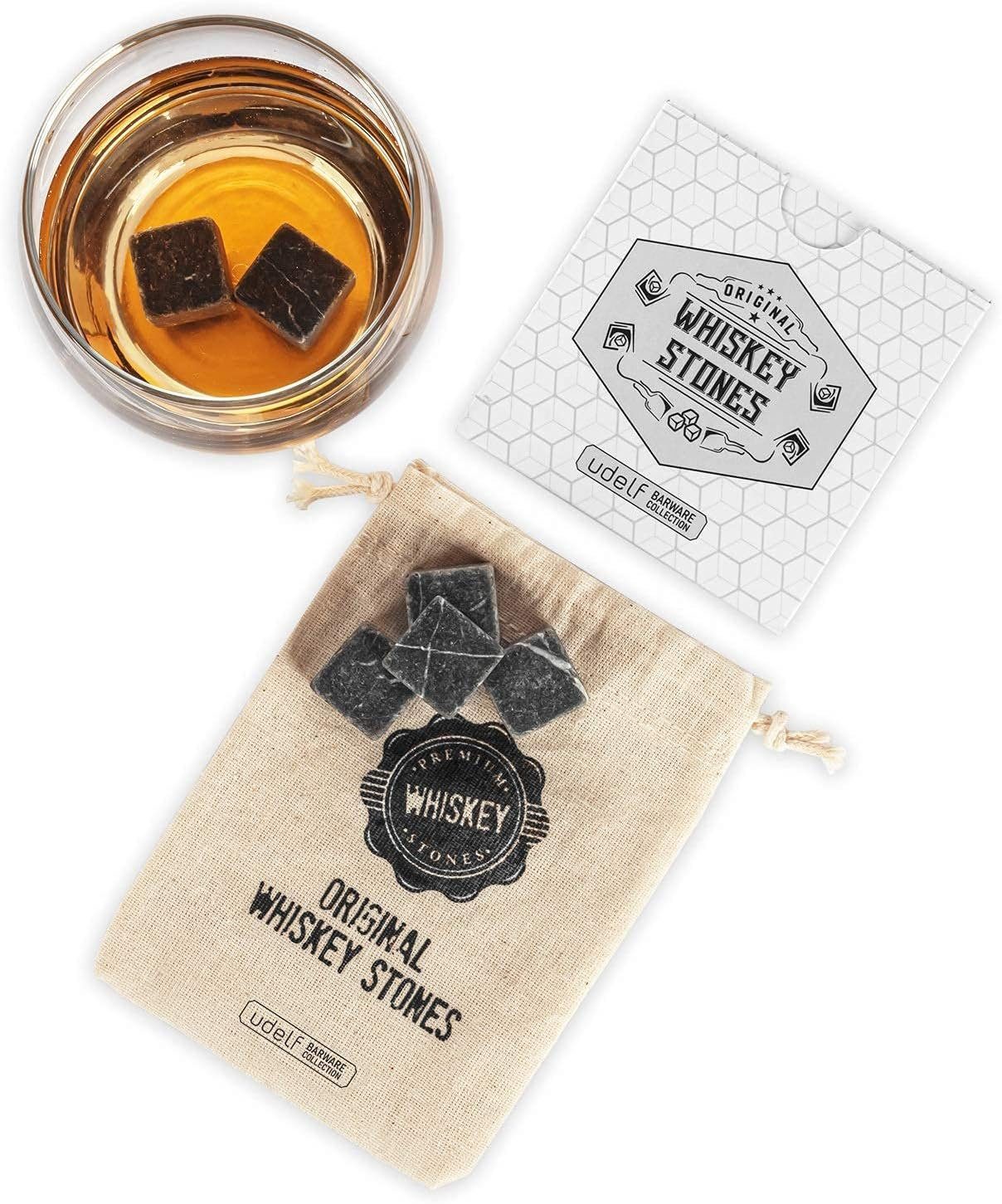 Hediyesepeti Cocktail-Set Whiskey Steine Set-12 Wiskey Eiswürfel Steine Dunkelgrau Für (12-tlg) Marmor Getränke, Alle