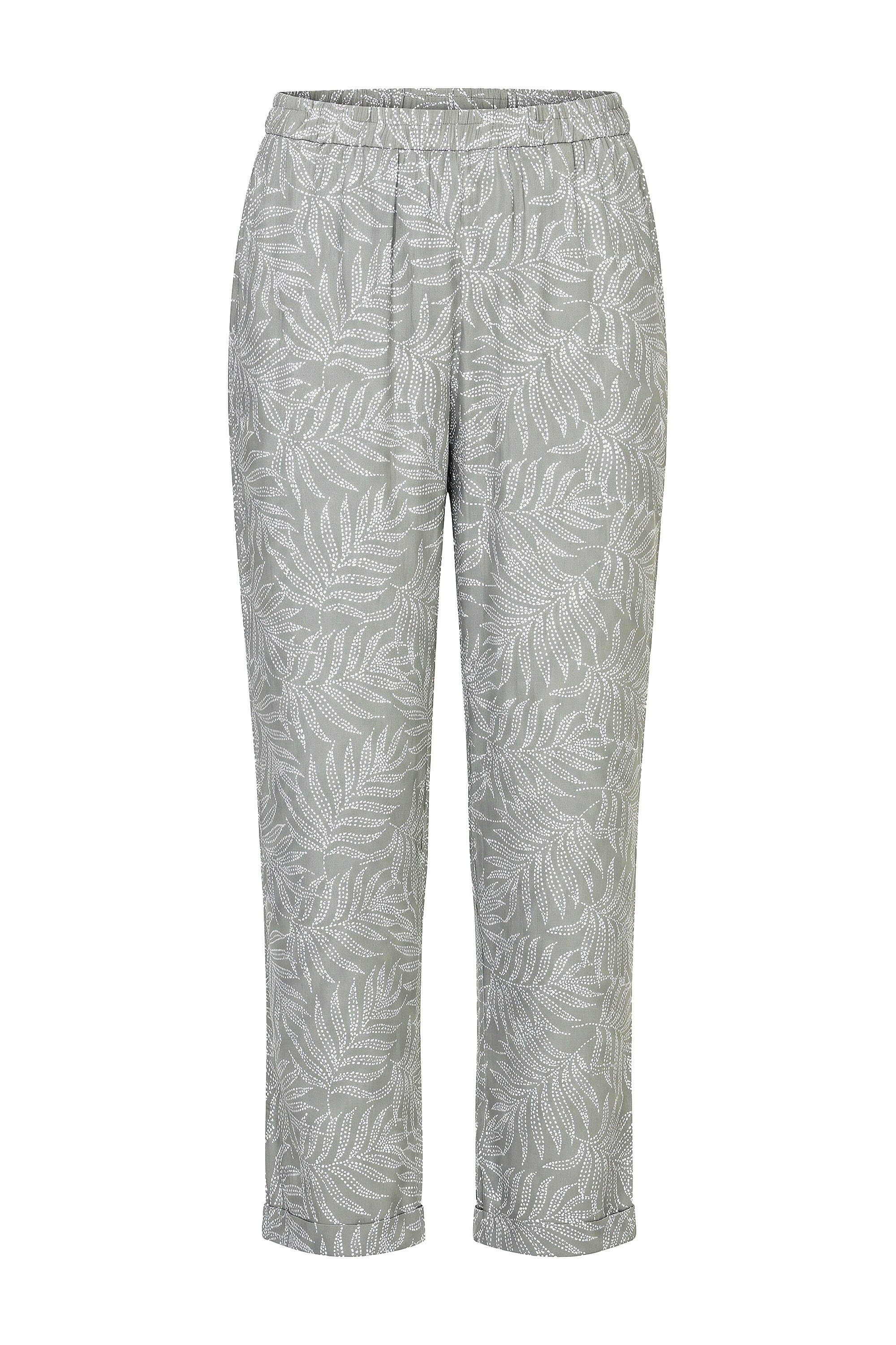 Angel of Style Funktionshose Hose weites gerades Bein Blätter-Muster