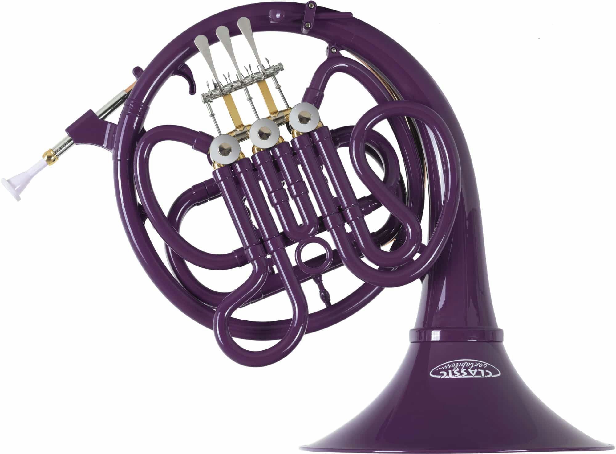 Classic Cantabile Horn WH-20 MardiBrass Kunststoff F-Waldhorn - Perfekt für unterwegs - F, Spar-Set, inkl. Gigbag mit Rucksackgurten, Drückermechanik aus Metall mit Kugelgelenken