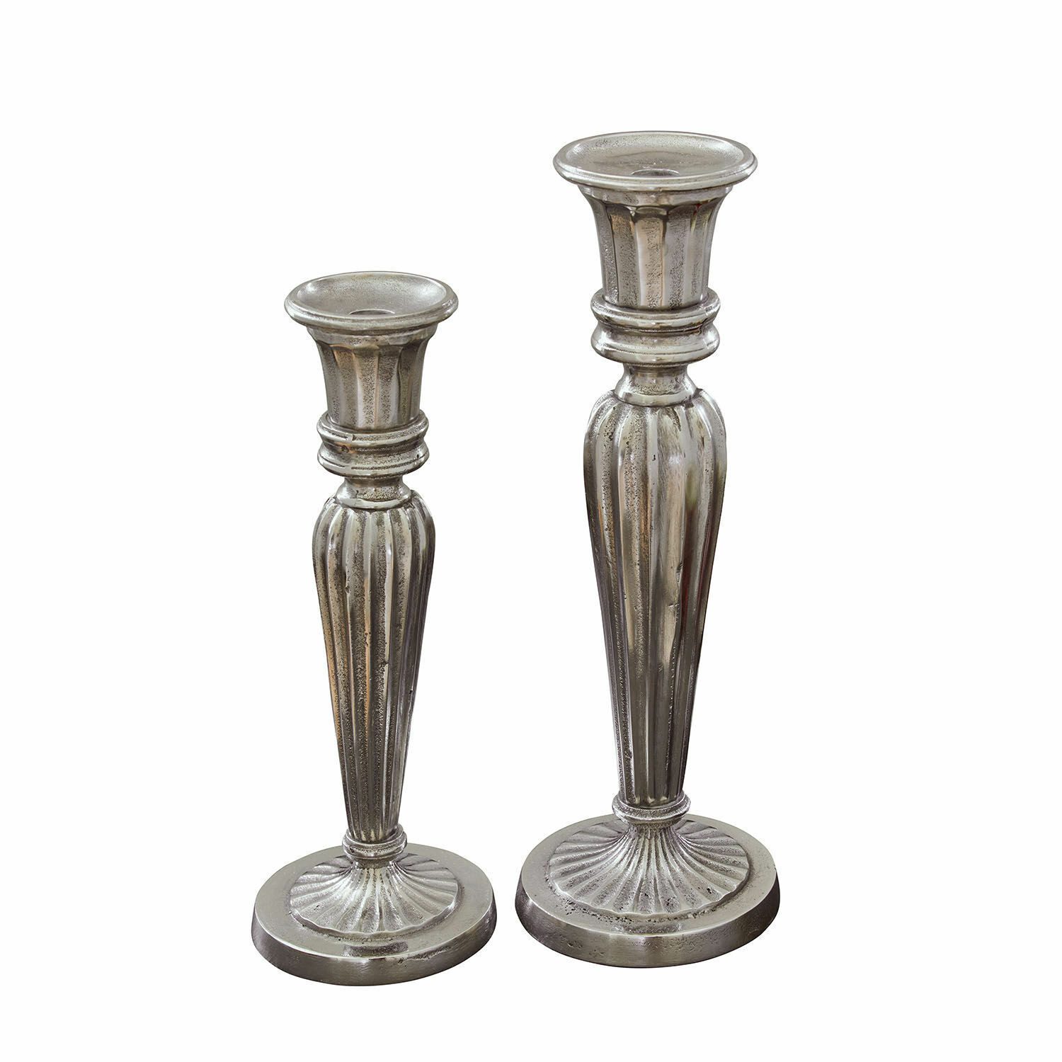 Mirabeau Kerzenständer Kerzenständer 2er Set Zahfira antiksilber günstig online kaufen