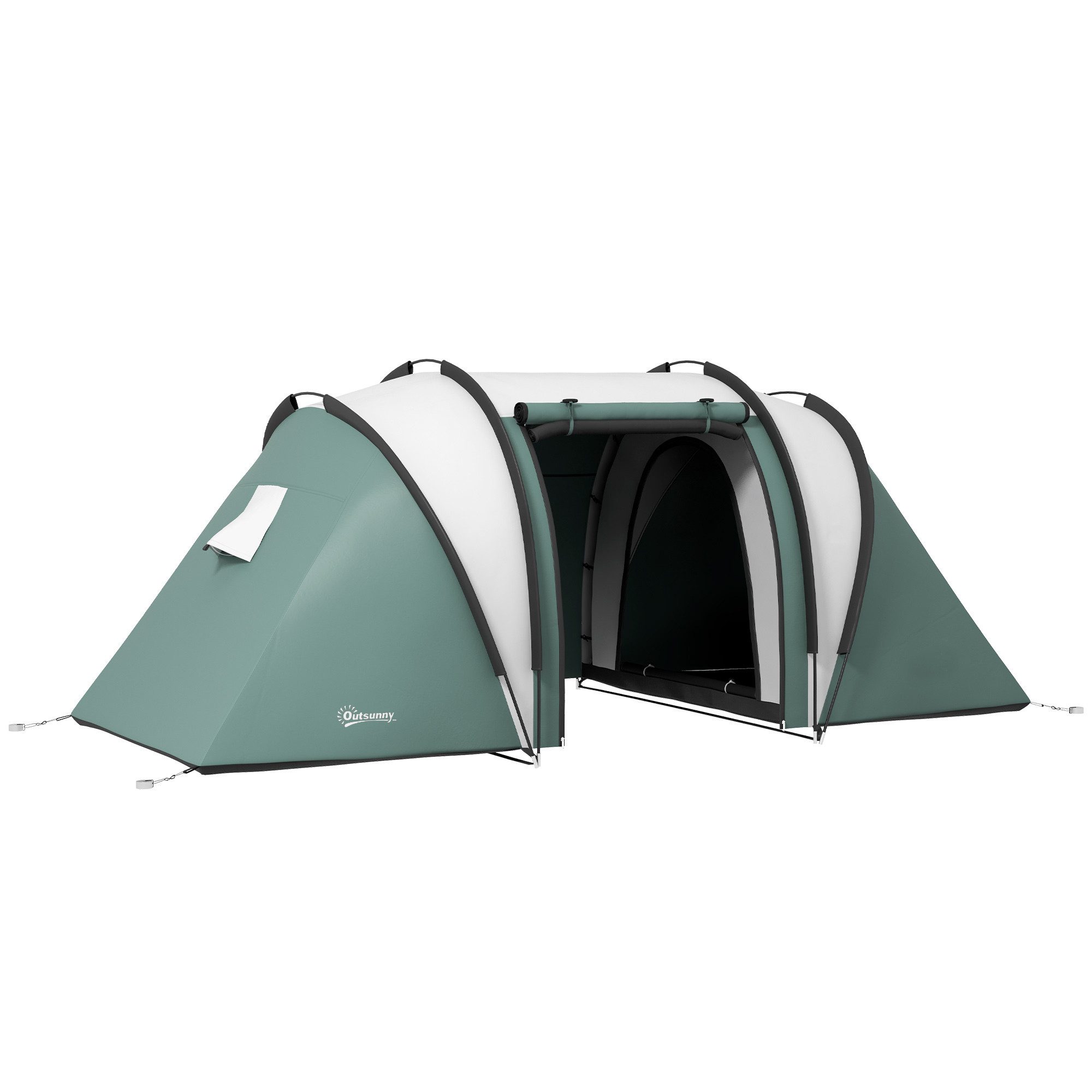Outsunny Tunnelzelt mit 2 Zimmer Seitentür günstig online kaufen