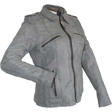 German Wear Lederjacke Trend 415J grau Damen Lederjacke Jacke aus Lamm Nappa Leder Grau