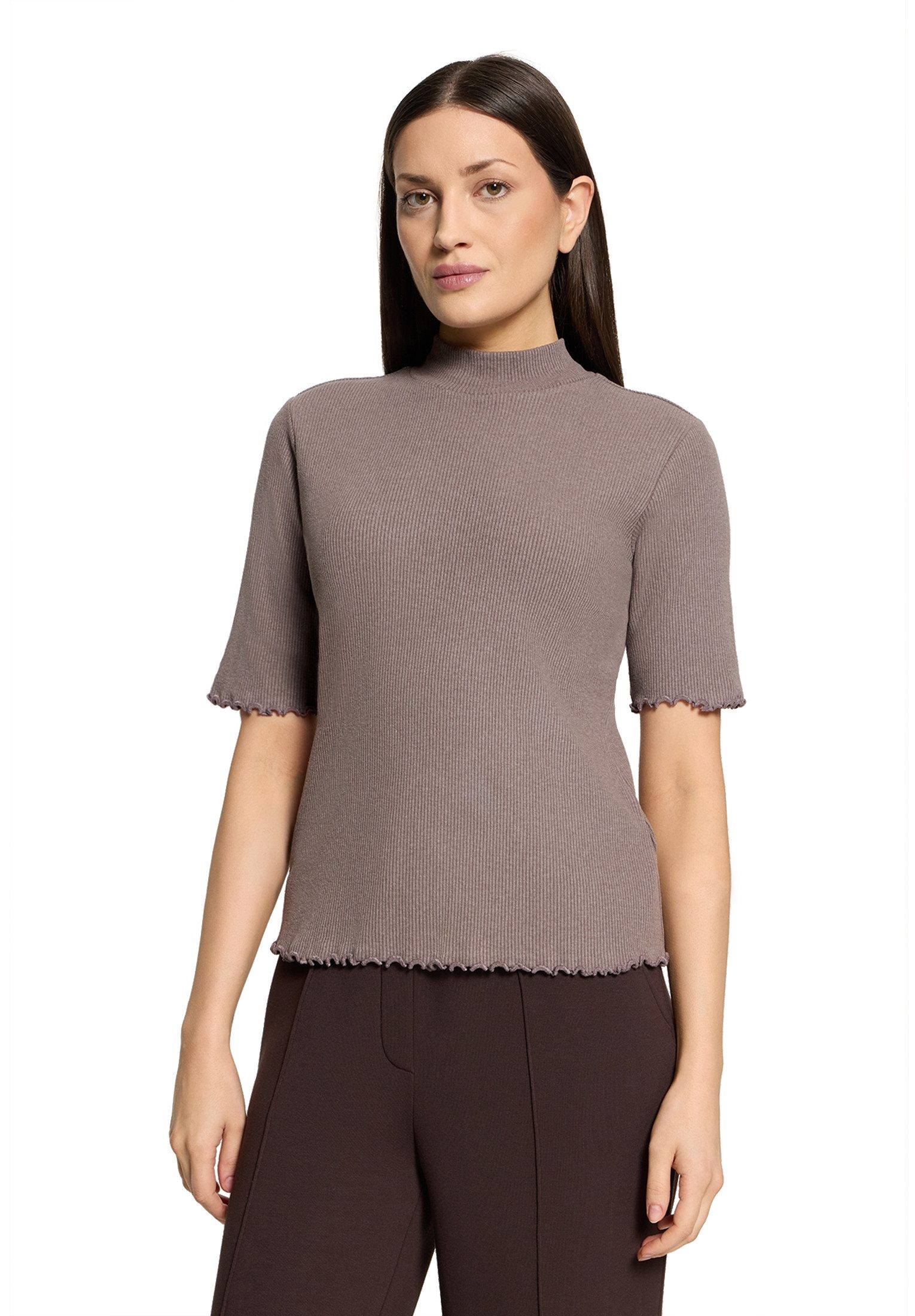 Kurzarmshirt Damen mit Kragen