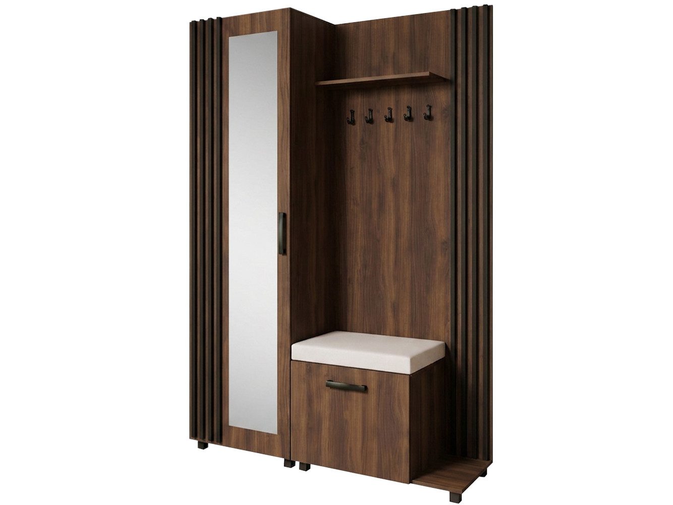 Beautysofa Garderoben-Set Livia – Design, Funktion und Ordnung in Perfektion, (Geräumiger Schuhschrank, mit praktischer Kleiderstange)