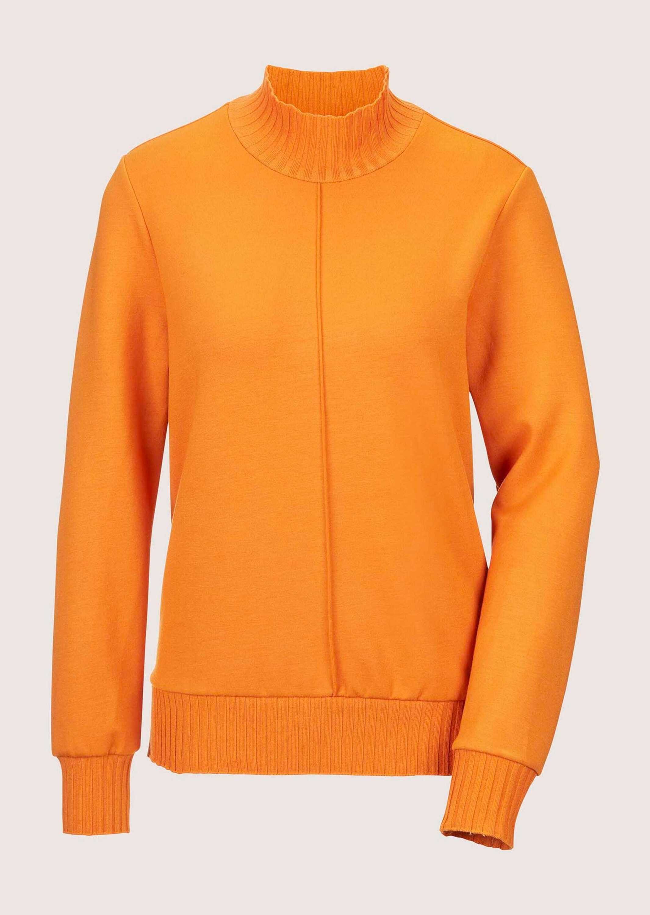 MADELEINE Langarmshirt Sportives Sweatshirt mit Stehkragen Unifarbenes Modell mit modernem Stehkragen-Detail
