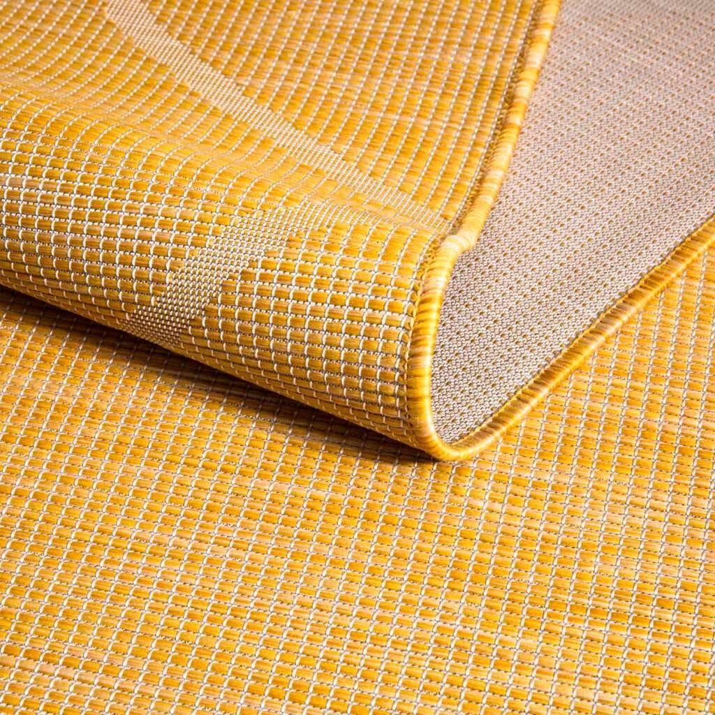 Teppich Palm, Carpet City, UV-beständig, für gewebt rechteckig, Balkon, gelb Höhe: 5 mm, Küche, Wetterfest flach Terrasse, &