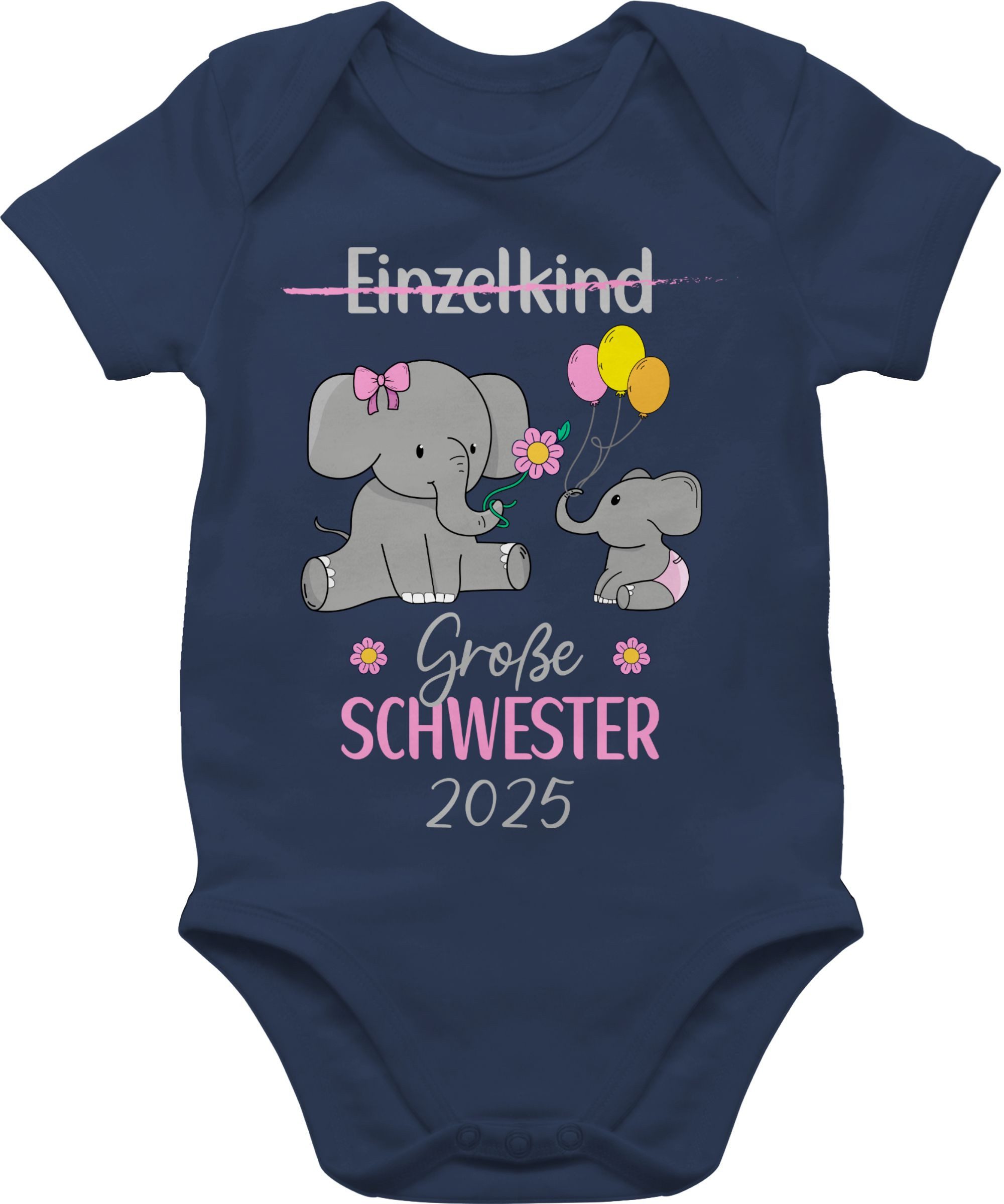 Shirtbody Ich bin jetzt große Schwester Geburt Einzelkind