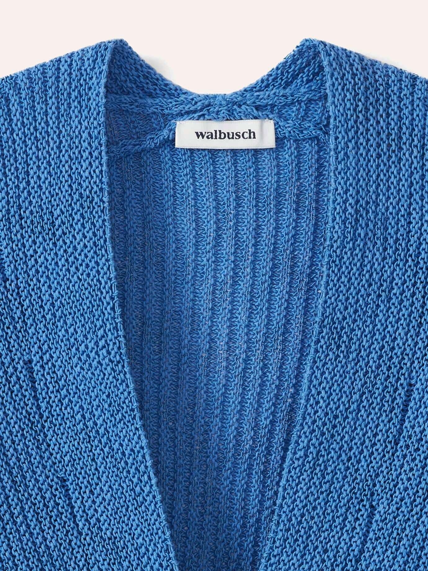 Walbusch Strickweste Damen Strickweste aus Bändchengarn V-Ausschnitt Regular pflegeleicht Halbarm – Bild 4 von 4