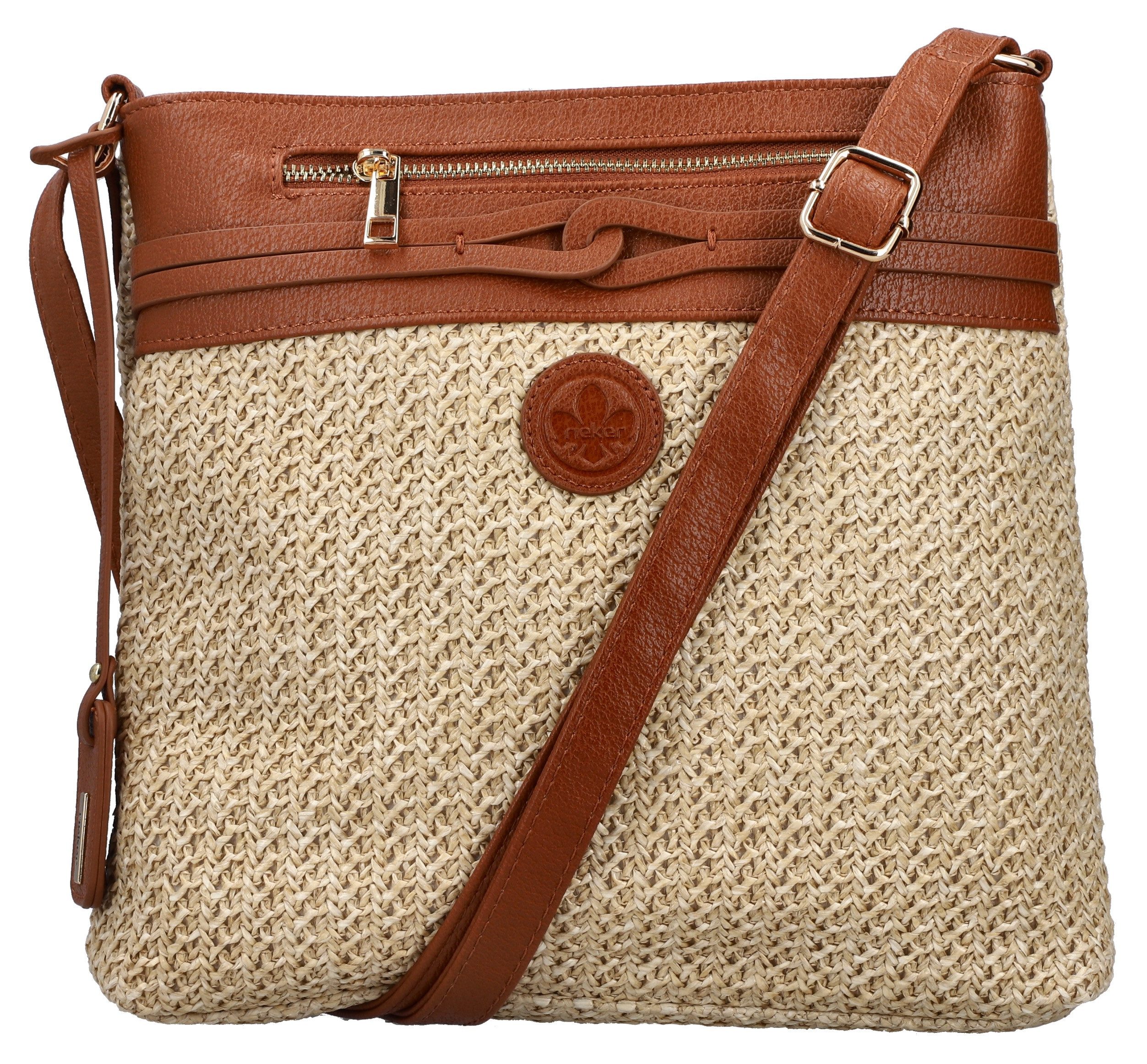 Rieker Umhängetasche, Schultertasche, Damen-Tasche mit abnehmbarem Logo-Anhänger
