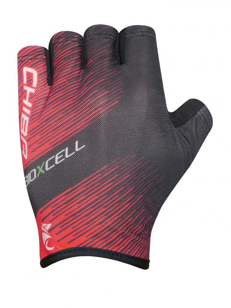 Fahrradhandschuhe CHIBA BioXCell Tan Through - Radhandschuhe S rot/schwarz, gepolstert