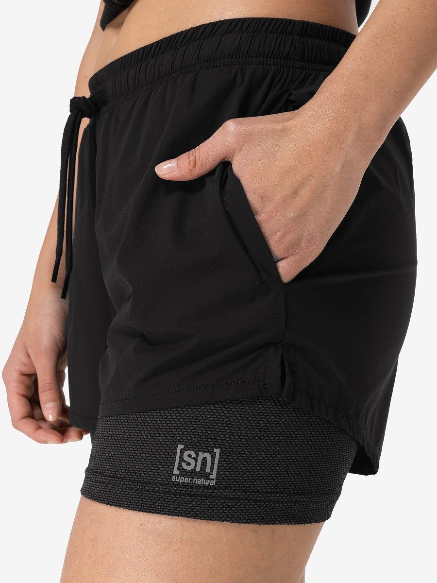 SUPER.NATURAL Shorts für Damen, Merino DOUBLE LAYER atmungsaktiv, sportlich