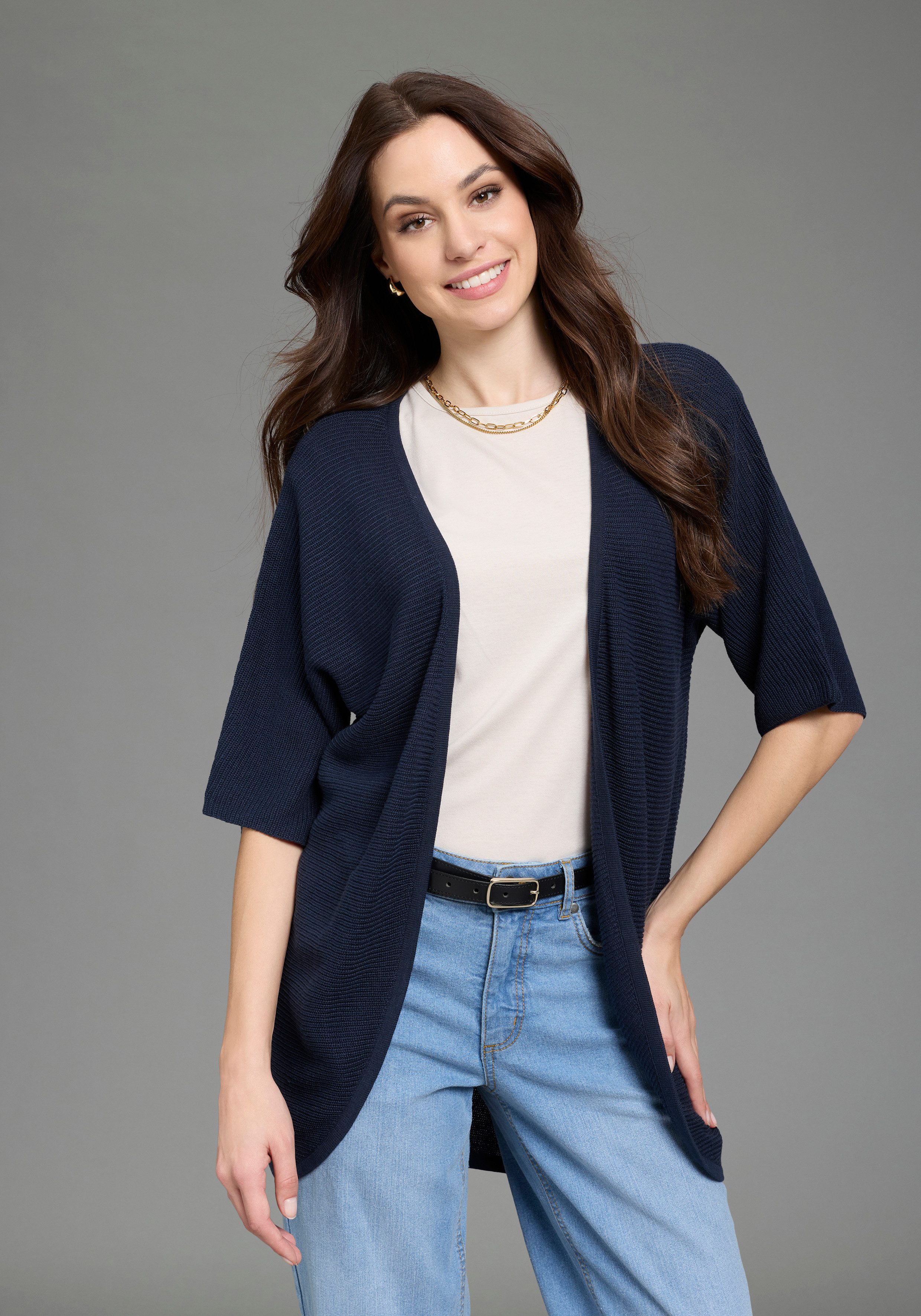 Flashlights Longstrickjacke (Packung, 2-tlg., 2er-Pack) in offener Form und 3/4 Ärmeln - im Set