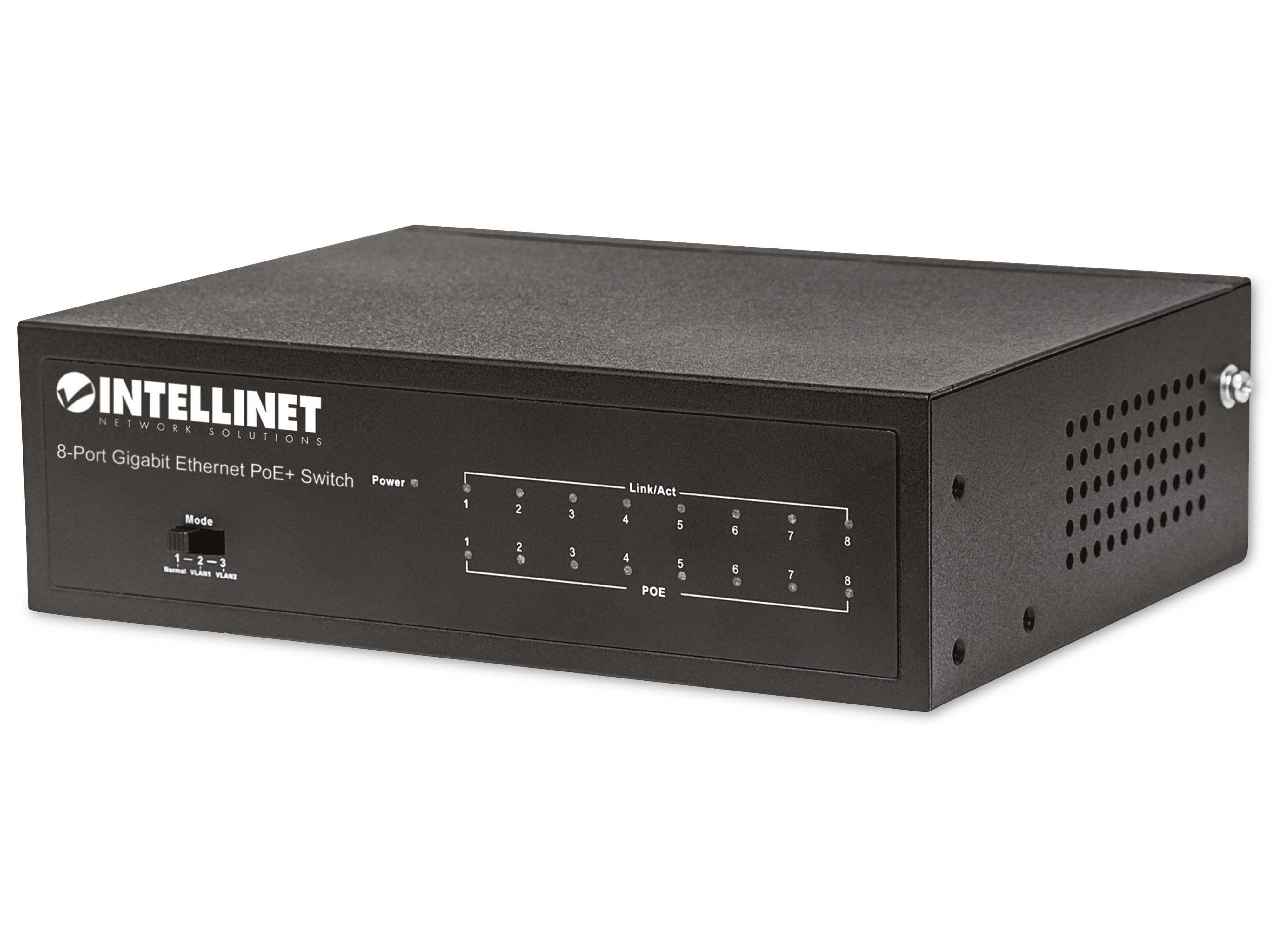 INTELLINET Ethernet Switch 561204 8-Port Gigabit Netzwerk-Switch