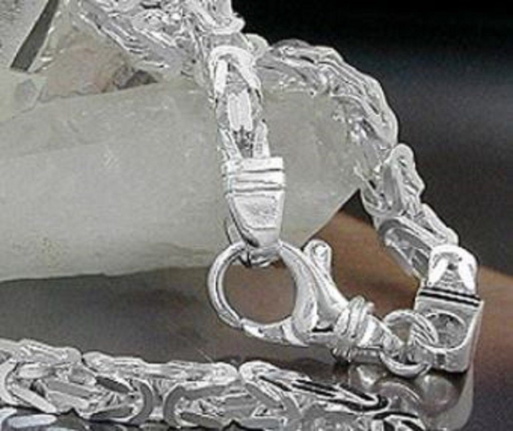 Silberschmuck vierkant 925 und inklusive Schmuckbox, kleiner Armband glänzend Königskette Damen Herren Gliederarmband Silber 19 unbespielt cm für