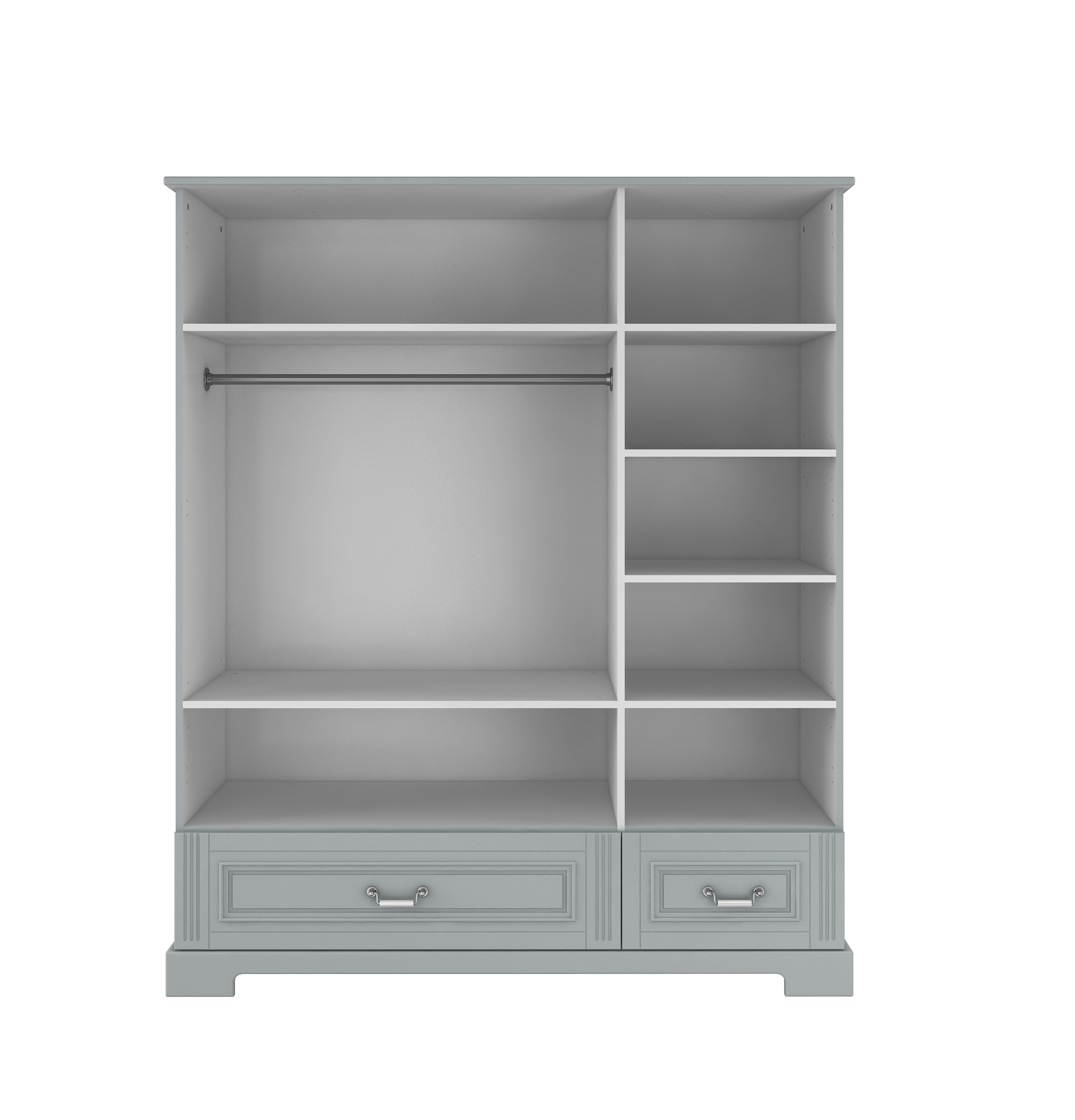 Raumhirsch Furniture Kinderkleiderschrank Ines, 3-türig – ideal für das Kinderzimmer