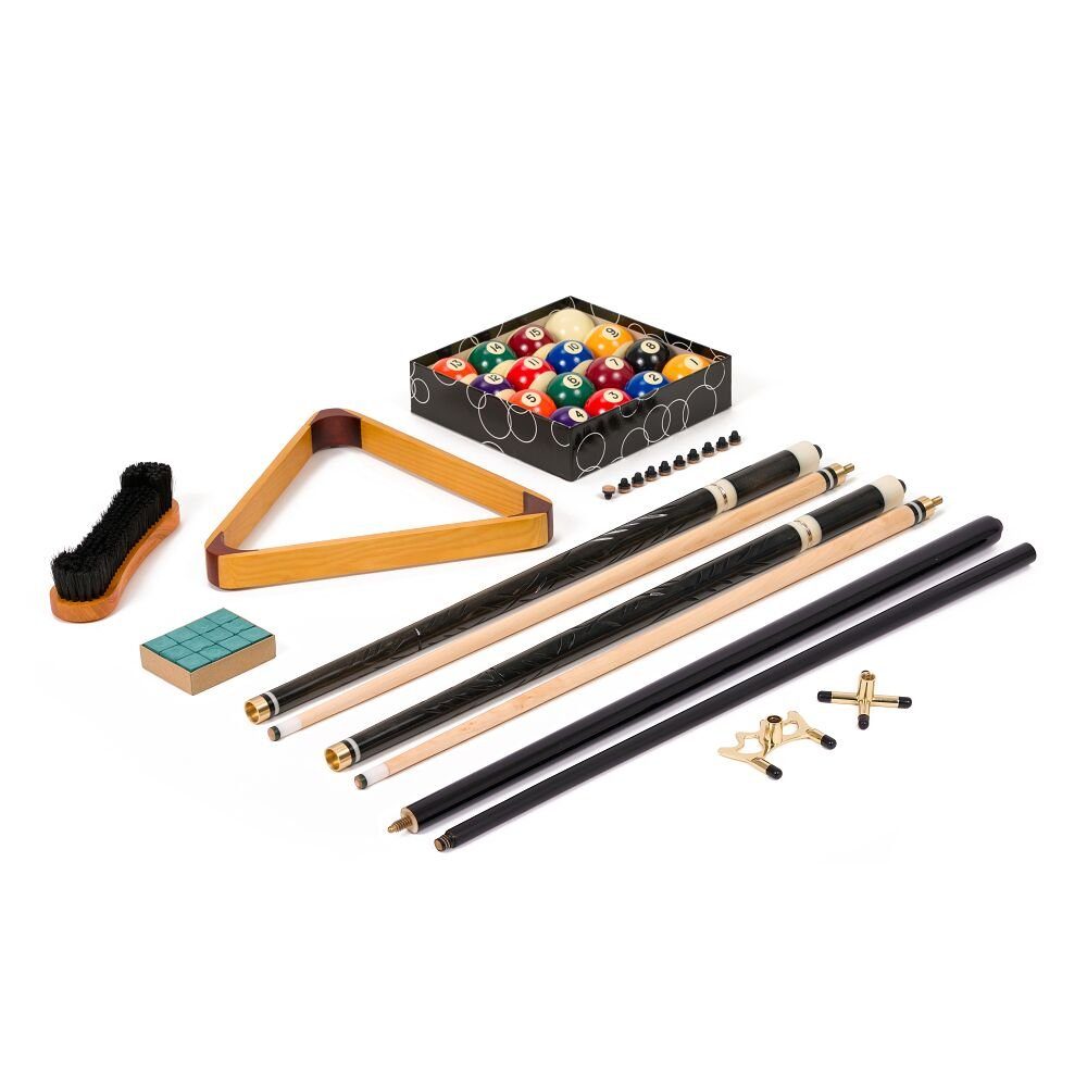 Stradivari Billardtisch Billard Zubehör-Set Starterpaket mit Spielhilfe, Billard-Starter-Paket mit Spielhilfe