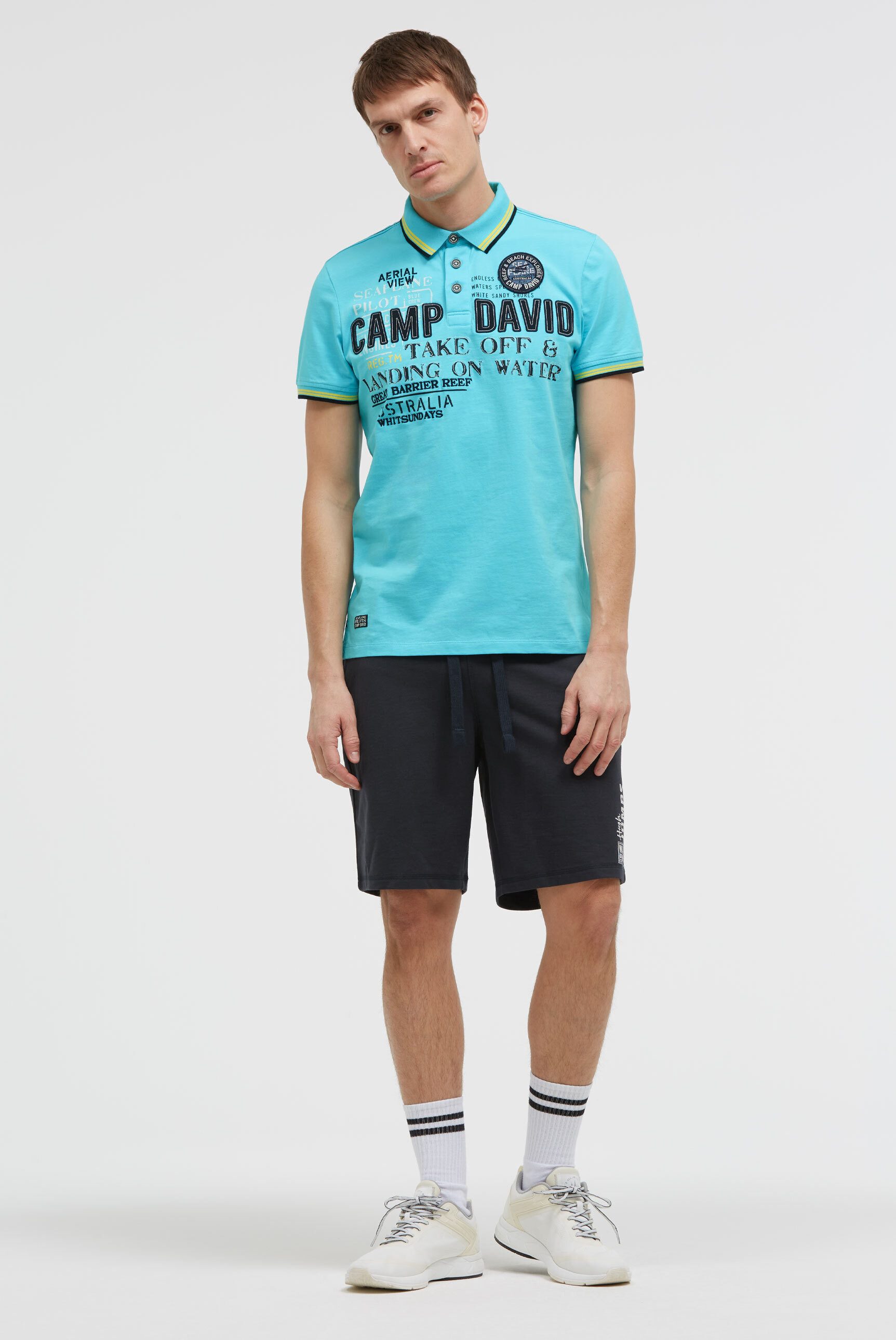 CAMP DAVID Sweatshorts mit Elastikbund & seitlichen Taschen
