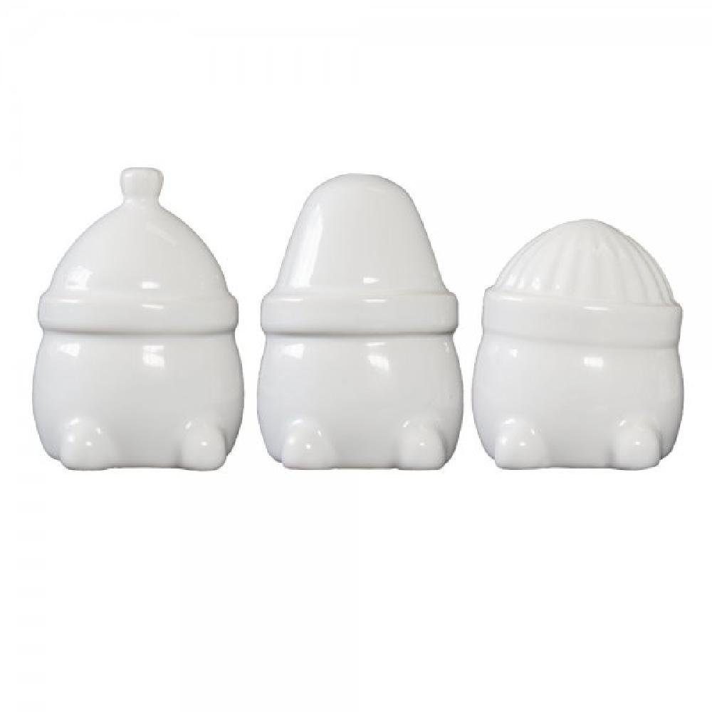 dbkd Weihnachtsbaumkugel Dekofigur Hipster Triplets Shiny White (3-teilig)