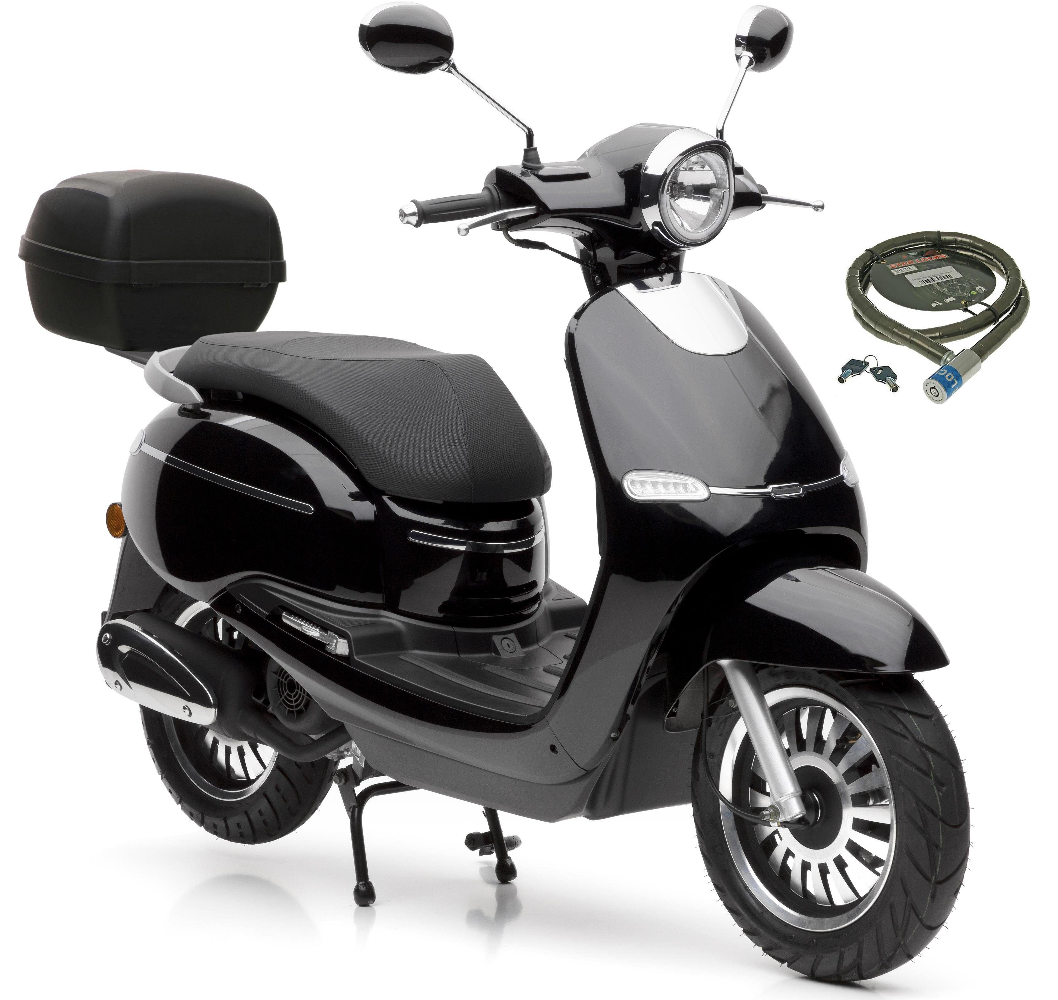 Nova Motors Motorroller »F10«, 125 ccm, 80 km/h, (Set, mit Topcase