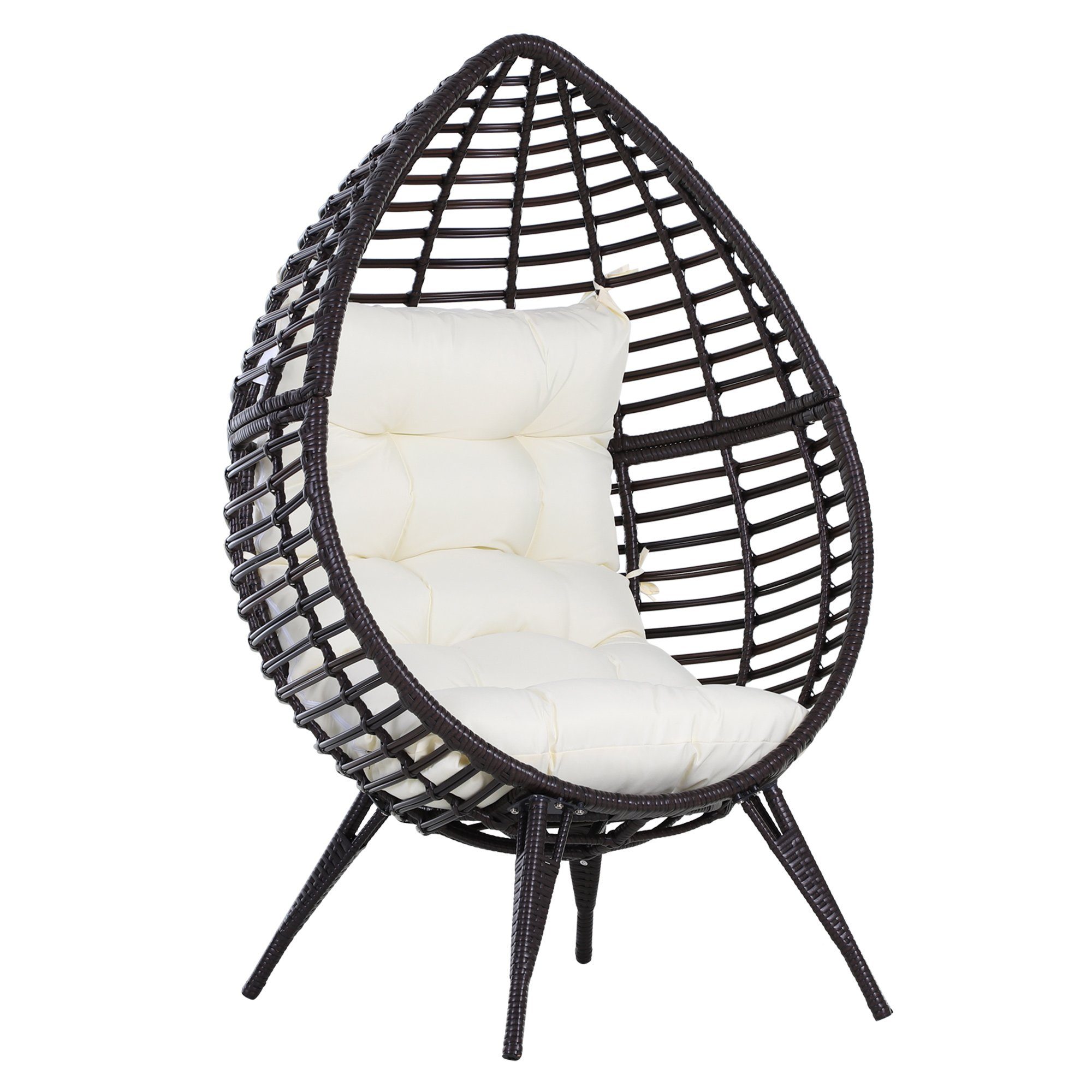 Outsunny Gartensessel Gartensessel in Tropfen Design günstig online kaufen