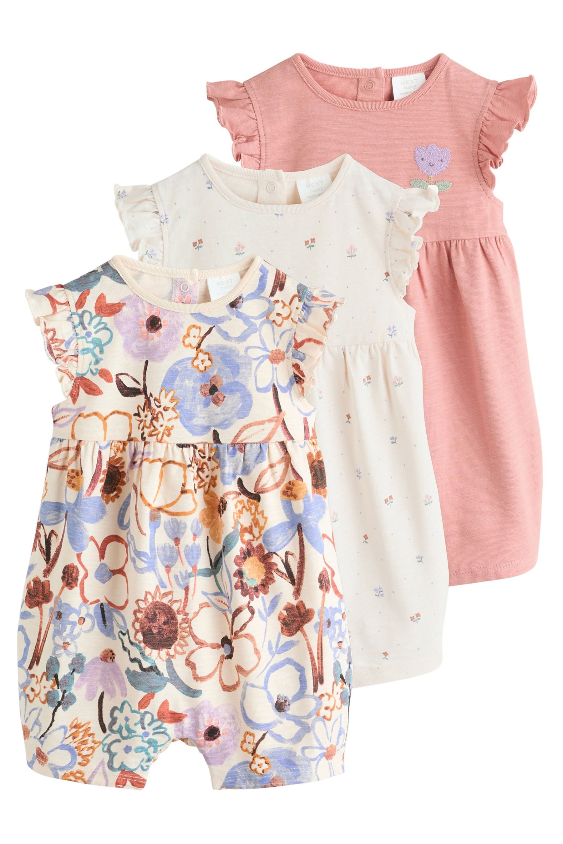 Next Strampler Strampelanzüge im 3er-Pack (3-tlg)