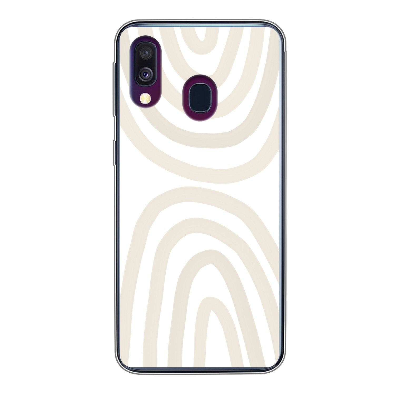 MuchoWow Handyhülle für Samsung Galaxy A40 Regenbogen - Pastell - Design - Abstrakt, Smartphone-Bumper, Print, Handy Schutzhülle Dünn