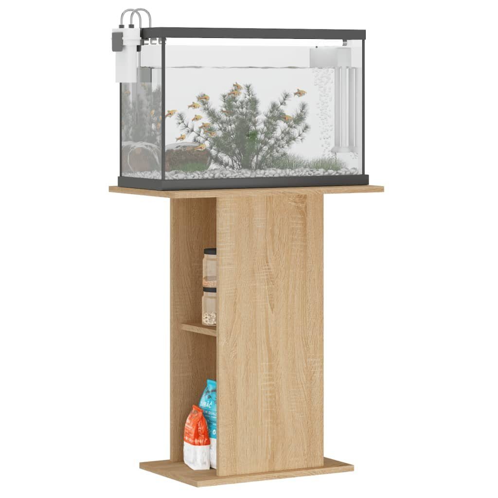 vidaXL Aquariumunterschrank Aquariumständer Sonoma-Eiche cm Holzwerkstoff Un Aquarium 60,5x36x72,5