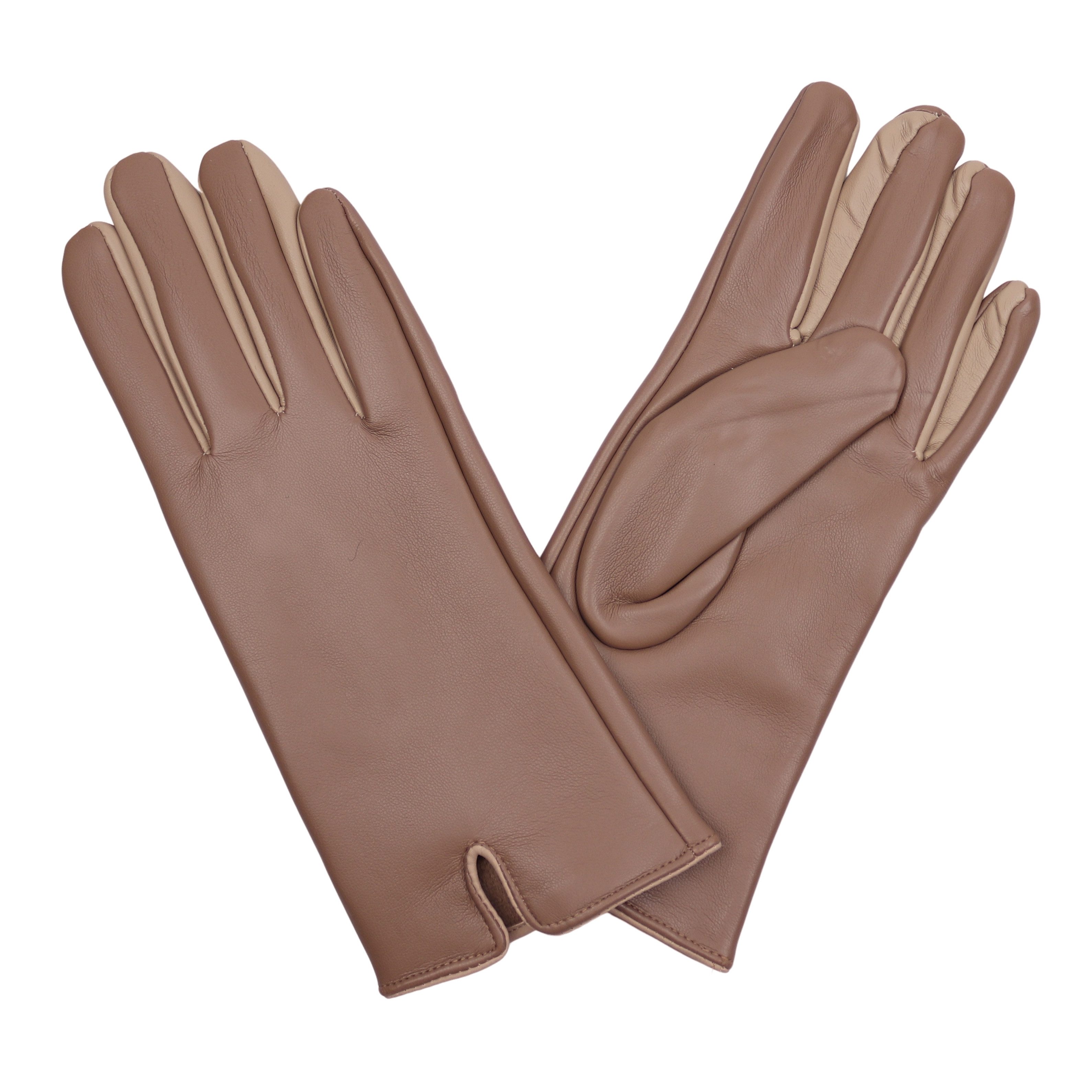 MIRROSI Lederhandschuhe Damen Touchscreen Handschuhe gefüttert Warm ONESIZE aus Veganleder sehr weich und warm ideal für Herbst oder Winter