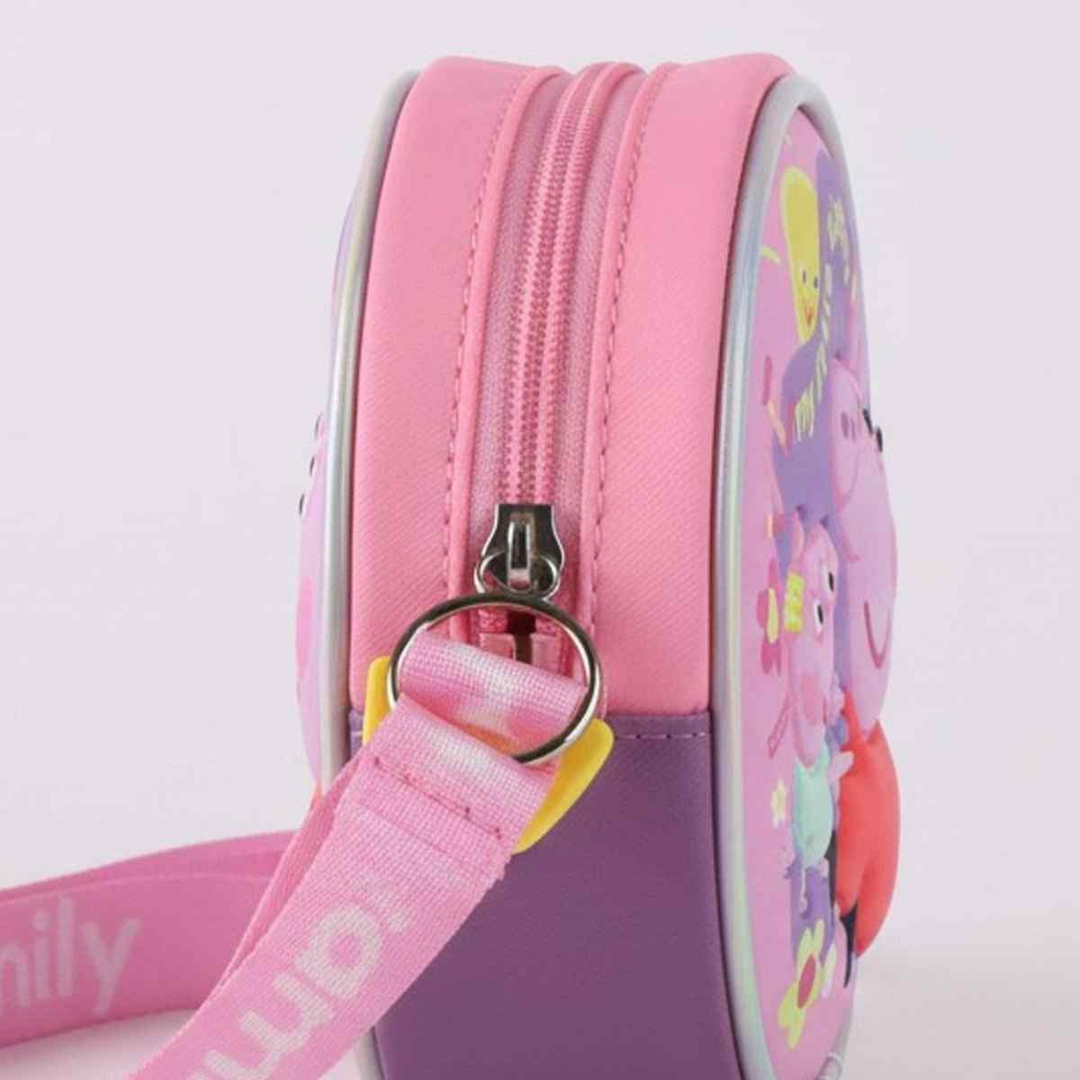 Peppa Pig Schultertasche Kinder Schultertasche 3D Design für Kleinigkeiten