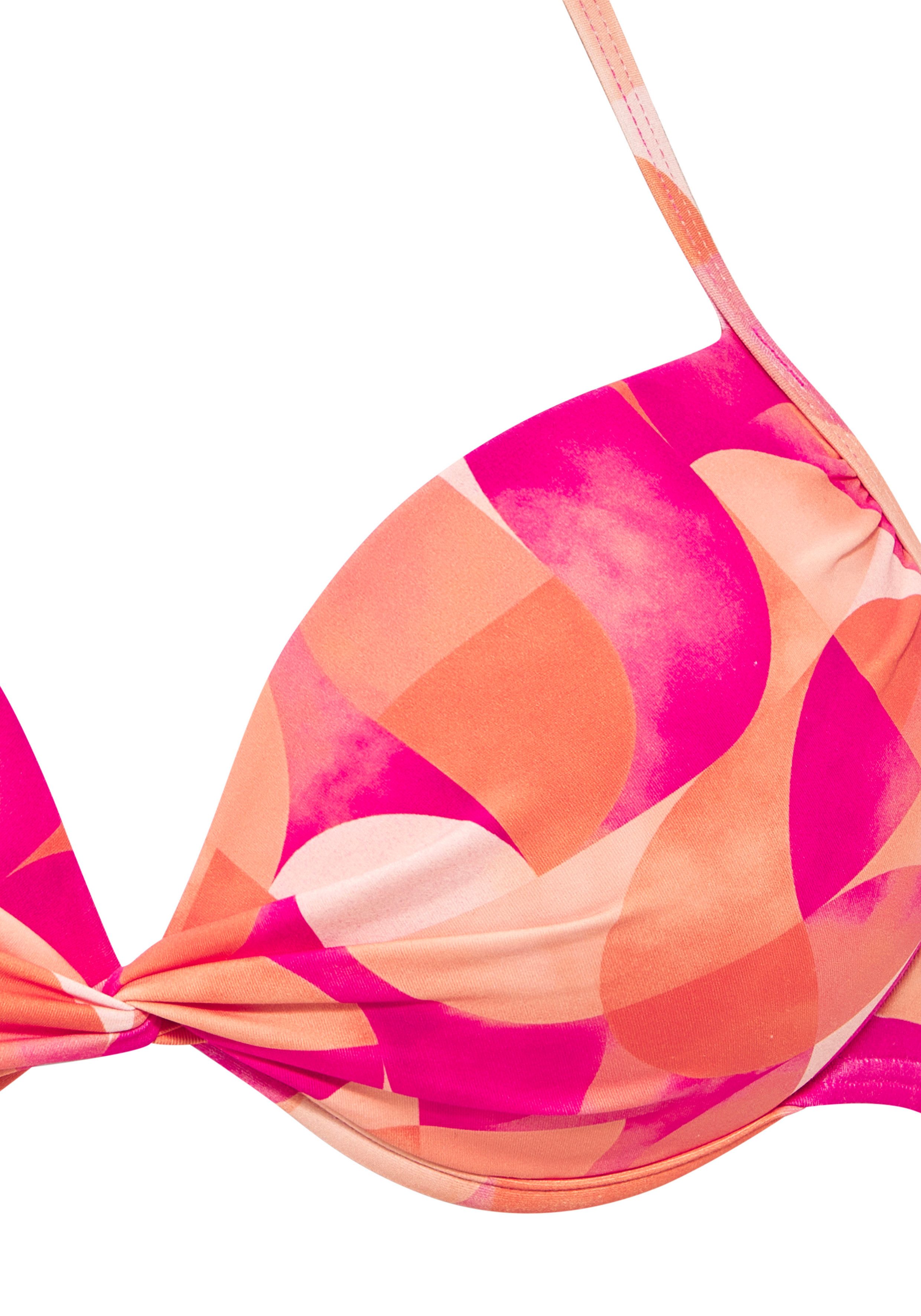 LASCANA Push-Up-Bikini-Top Tilly, mit modernem Allover-Print