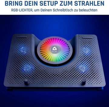KLIM Notebook-Kühler Nova RGB, Laptop-RGB-Kühler / 11 bis 19 Zoll