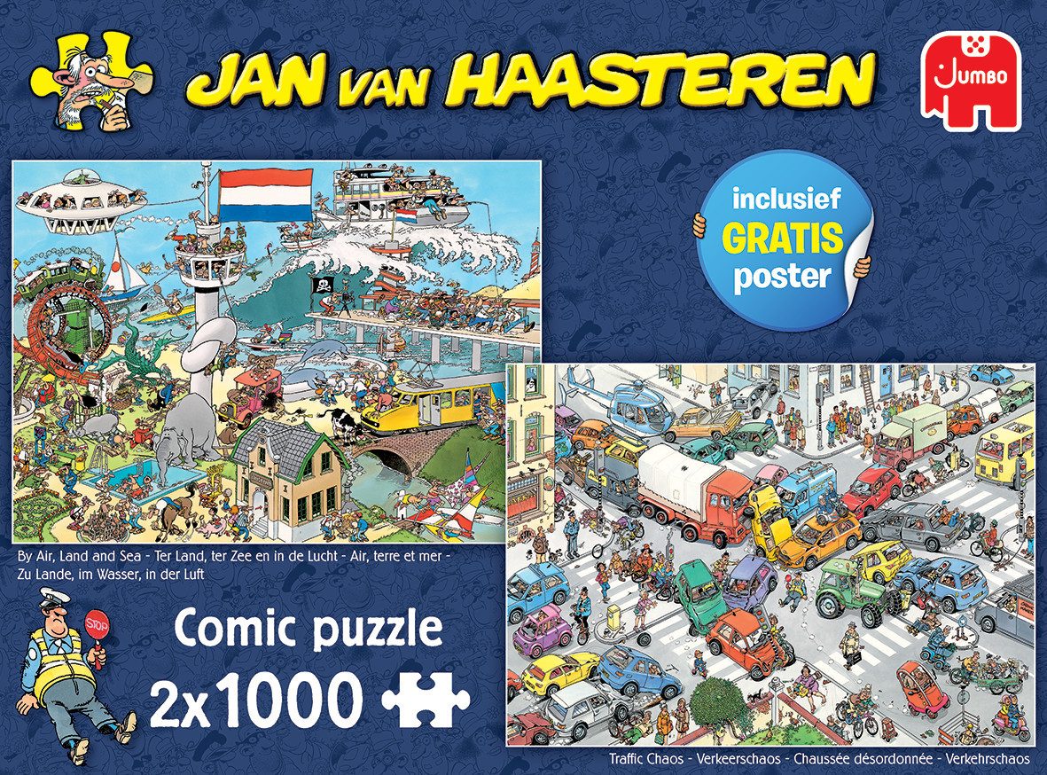 Jan van Haasteren Puzzle Jan van Haasteren Verkehrschaos + Zu Lande, im Was günstig online kaufen