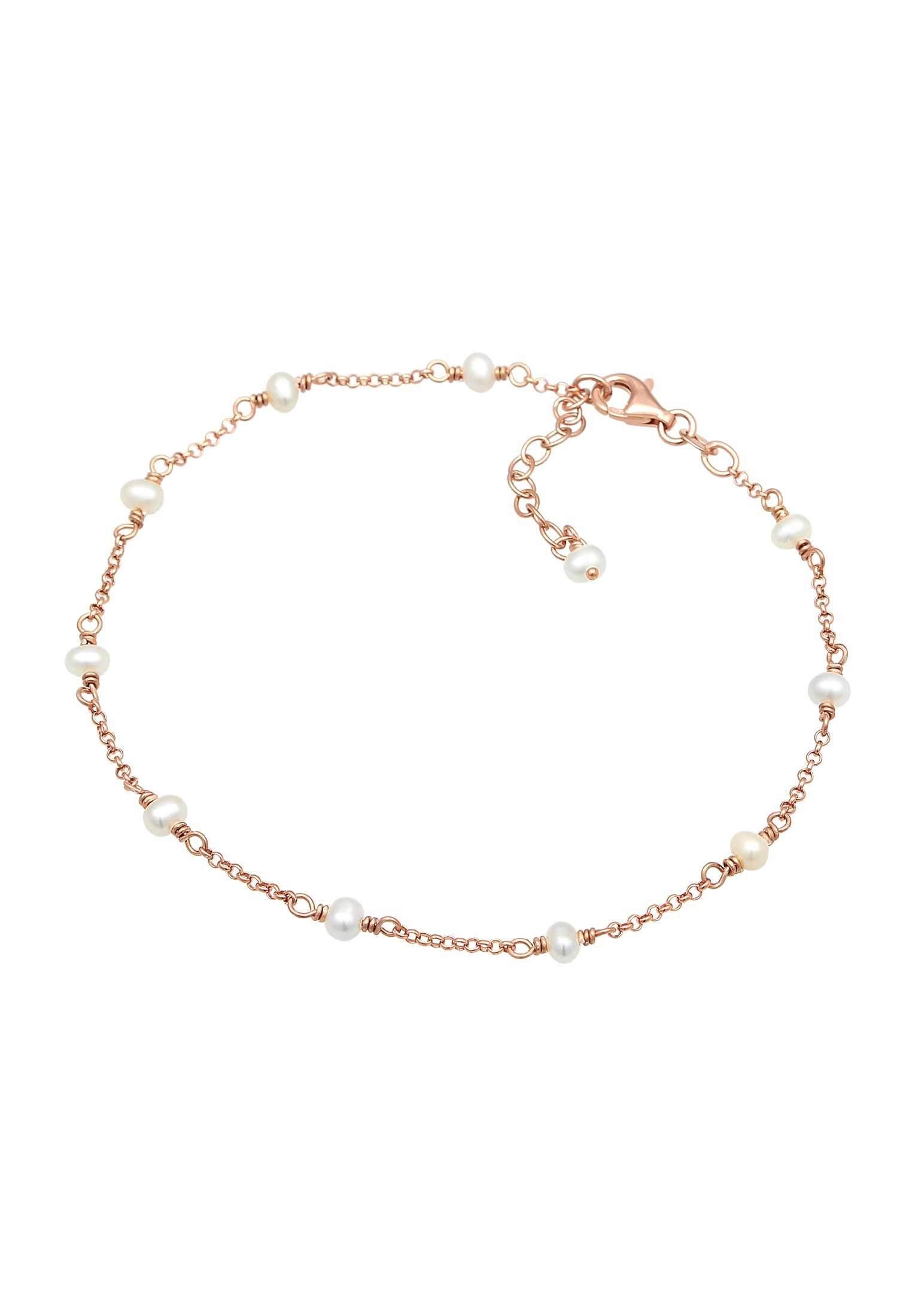 Elli Fußkette Fußkette mit Süßwasserzuchtperle 925 Silber günstig online kaufen