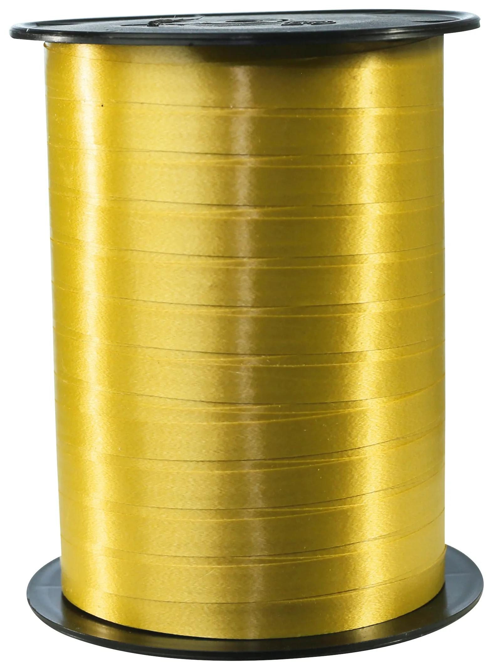 CLAIREFONTAINE Geschenkband Spule Geschenkband, glatt, 7mm x 500m - Gold 601775C, Geschenkband