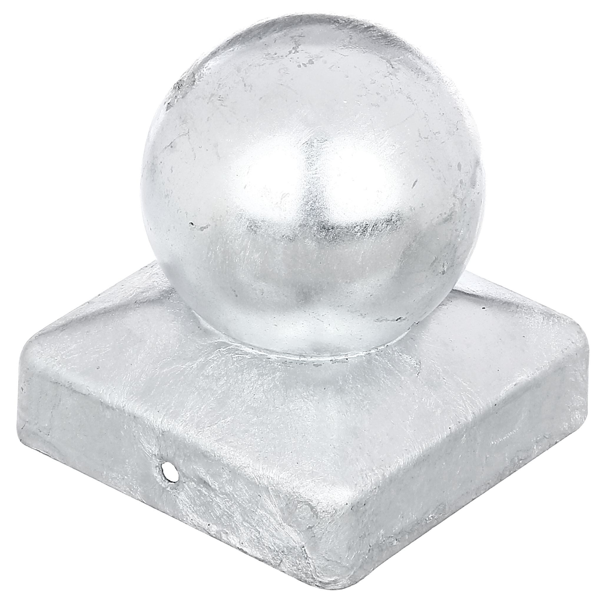 Alberts Zaunriegel PF-Kappe f.Holz,Kugel,fvz,70x70KAR 6 Stk., 843052 Pfostenkappe für Holzpfosten mit Kugelkopf feuerverzinkt