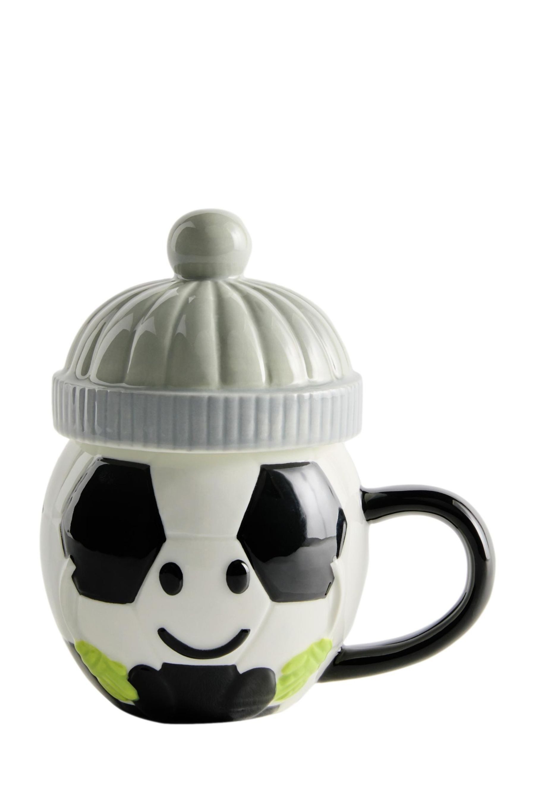 Next Becher Henkeltasse mit Deckel, Fußball, 1-tlg., Steingut