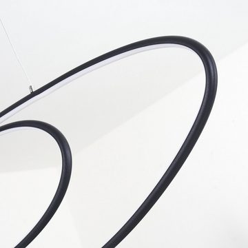 hofstein Pendelleuchte »Arce« moderne Hängelampe aus Metall/Kunststoff in Schwarz/weiß, 3000 Kelvin, LED, max. 3700 Lumen, dimmbar über herkömmlichen Lichtschalter