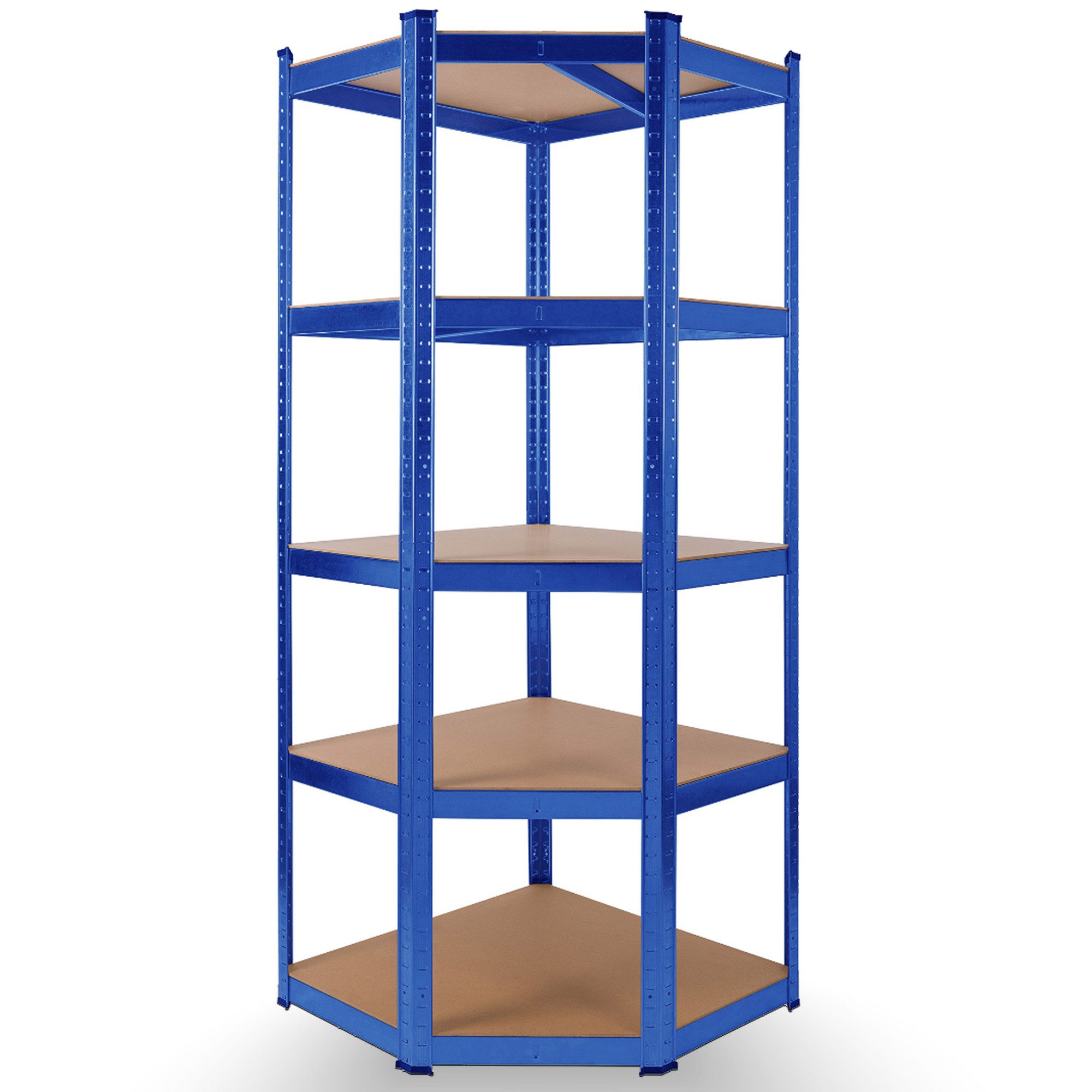 Arebos Eckregal 180x70x70 cm, 875 kg, Traglast, Steckregal, Lagerregal, Flexibel einsetzbar: für Werkstatt, Garage, Keller oder Lager