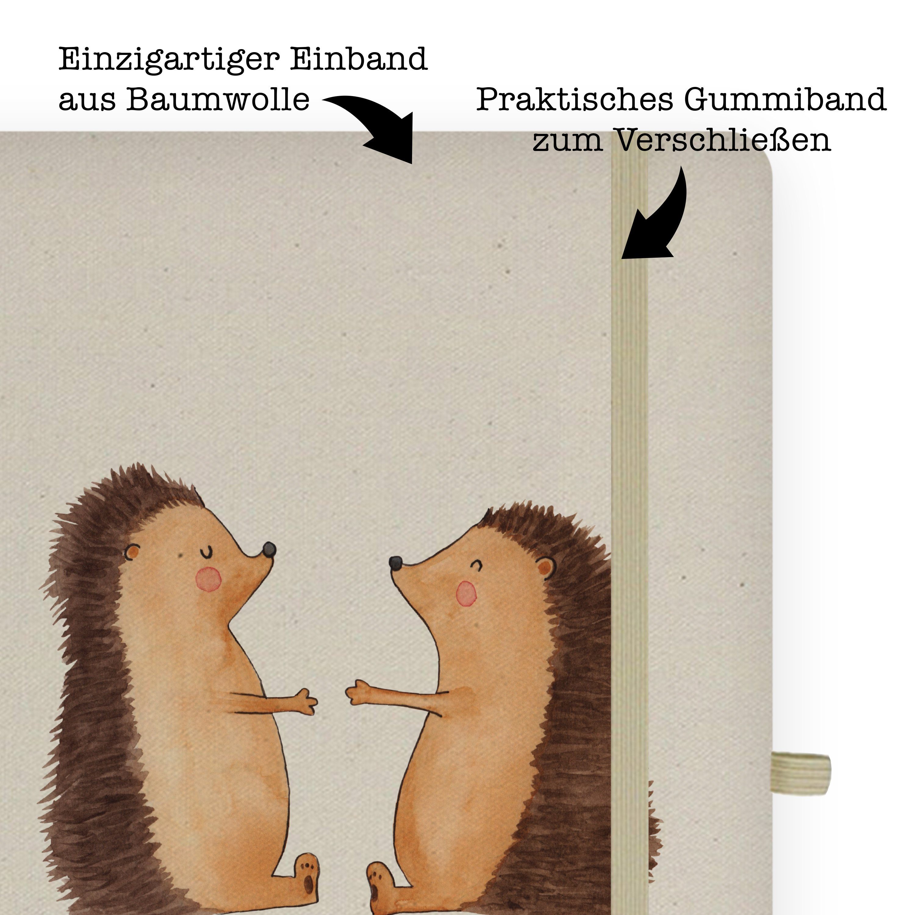 Notizbuch P Mr. Panda Geschenk, Mrs. & Igel & Liebe Journal, Transparent Notizen, - Skizzenbuch, Panda - Mr. Mrs.