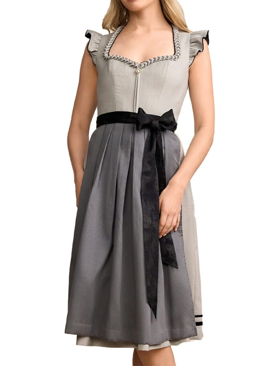 KRÜGER COLLECTION Dirndl Dirndl Lindsey 70cm Länge grau