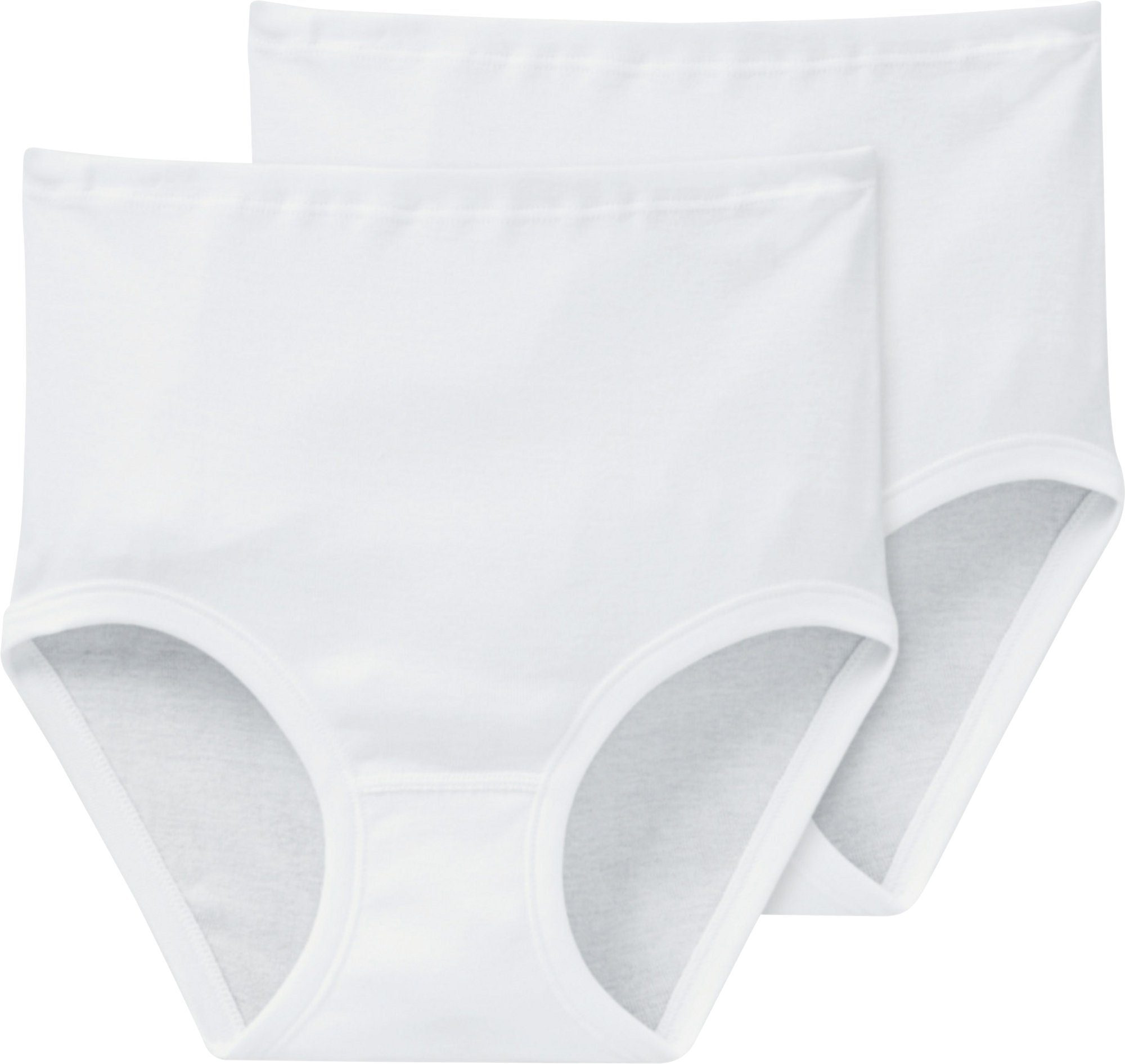 Schiesser Slip Damen-Taillenslip 2er-Pack Feinripp Uni